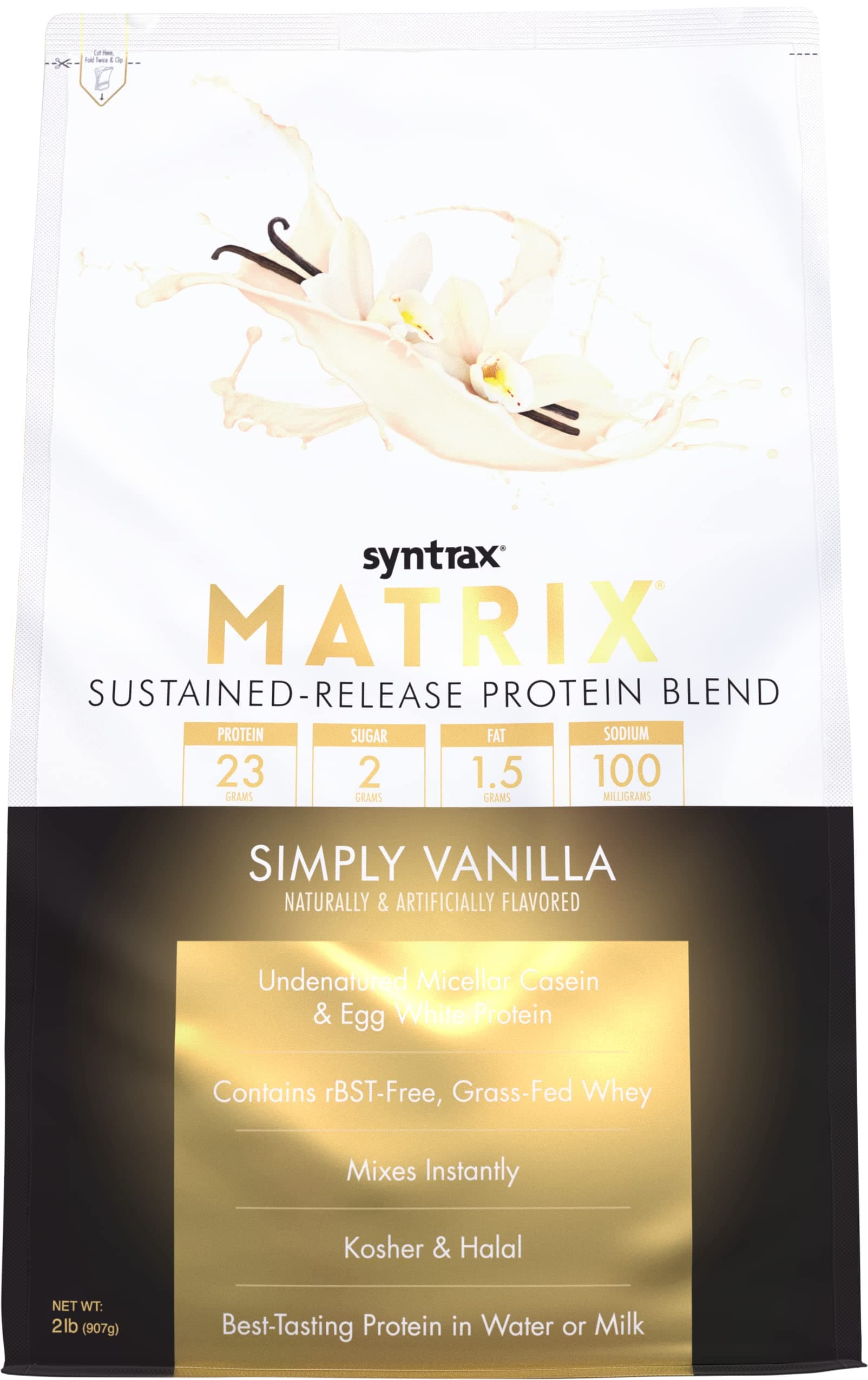 Syntrax - Matrix 5.0 Sustained-Release Protein Blend Simply Vanilla 5 Lbs.