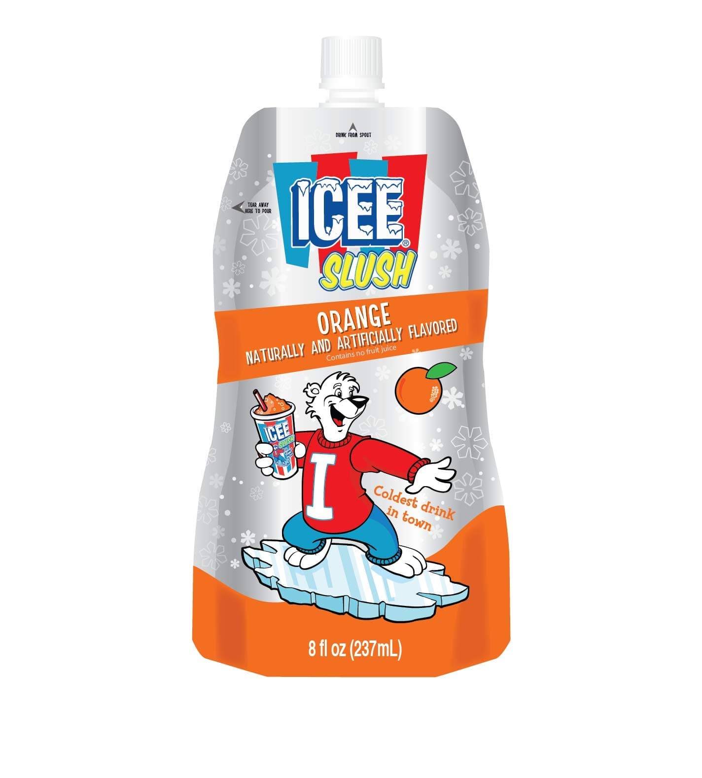 Icee Slush 8 fl oz Pouches, Orange, 12 Count…