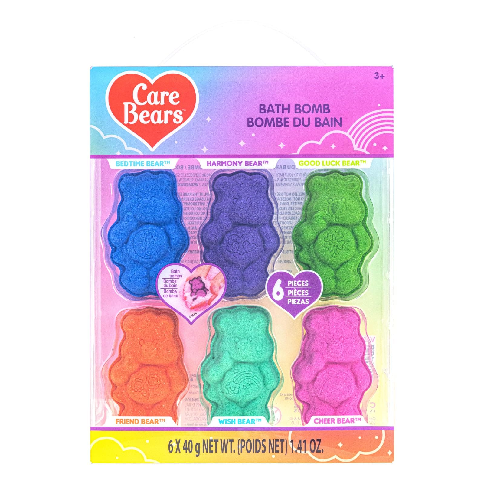 Care Bears 6 Pack Bubblegum Scented Bath Bombs - Ages 3+ Character Molded Bath Bombs – Fun & Bright Colors - Great Birthday Gifts, Stocking Stuffers, Slumber Parties, Spa Days & More by Townley Girl