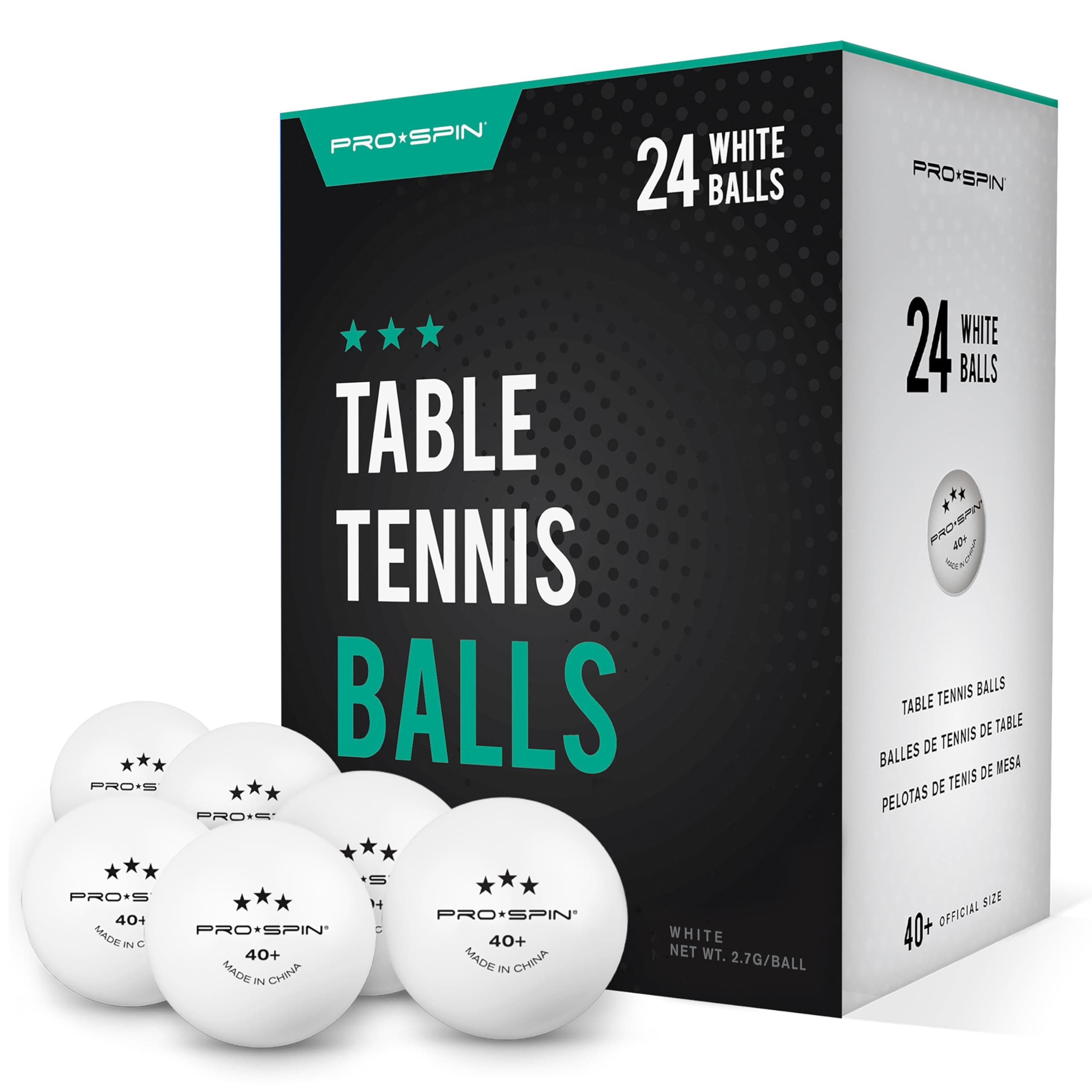 – Ping Pong Balls - White 3-Star 40+ Table Tennis Balls | High-Performance ABS Training Balls | Ultimate Durability for Indoor & Outdoor Table Tennis