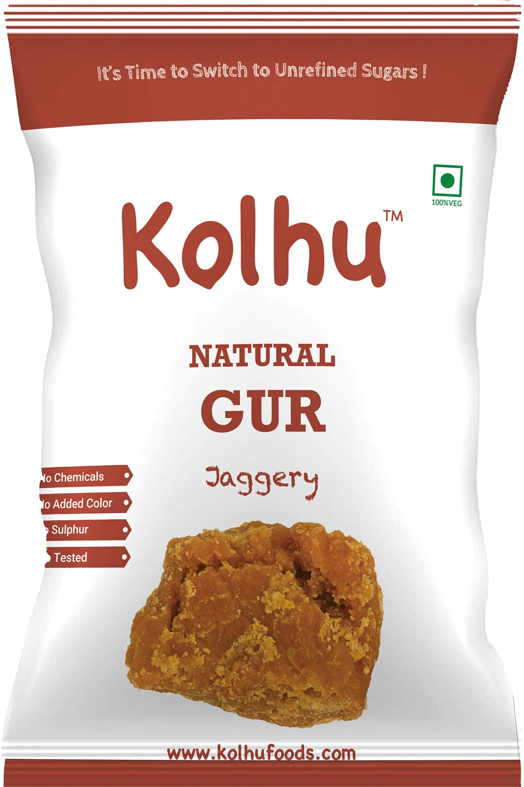 Kolhu Natural Gur (Jaggery) 400g