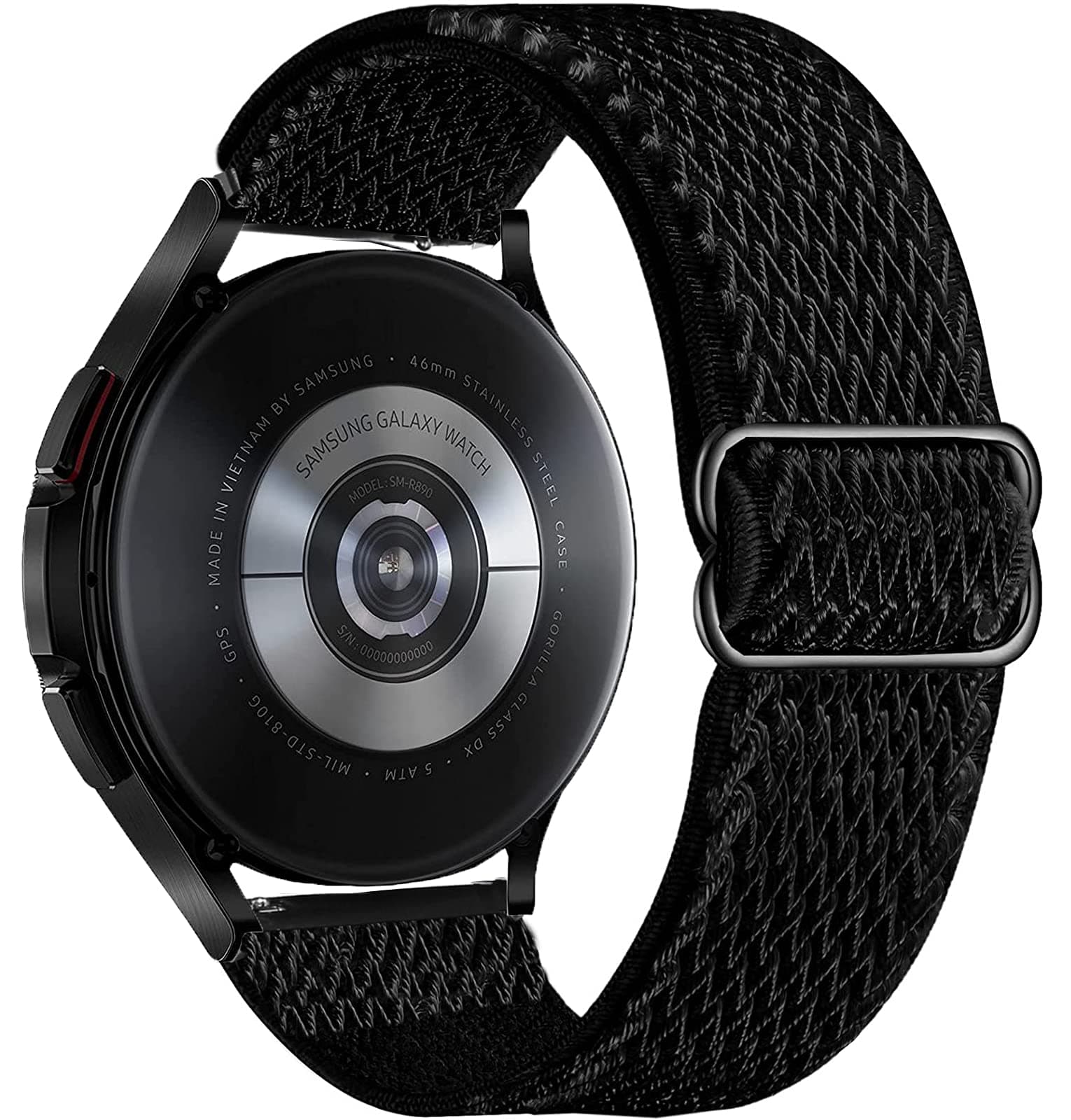 Elastic Bands for Galaxy Watch 7/6/4 Classic Bands 47mm 46mm 43mm 42mm/5 Pro Band 45mm,Samsung Galaxy Watch 7/FE/6/5/4 Strap 44mm 40mm/Active 2/3 41mm, 20mm Stretch Nylon Wristband