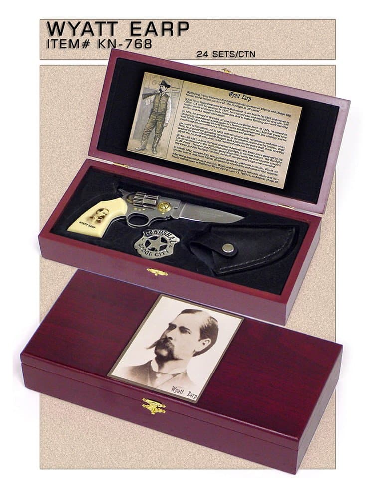 Wyatt Earp Folding Gun Knife