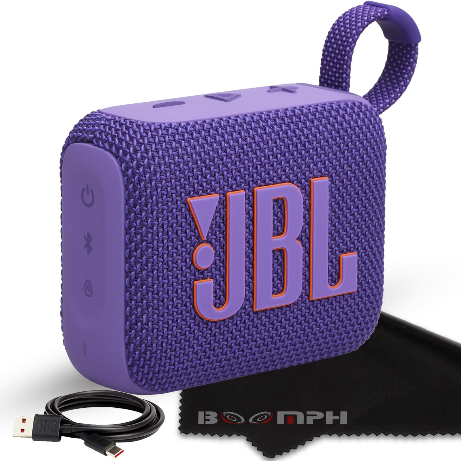 JBL Go 4 Portable Bluetooth Wireless Speaker, IP67 Waterproof and Dustproof Built-in Battery - Purple - (Renewed)