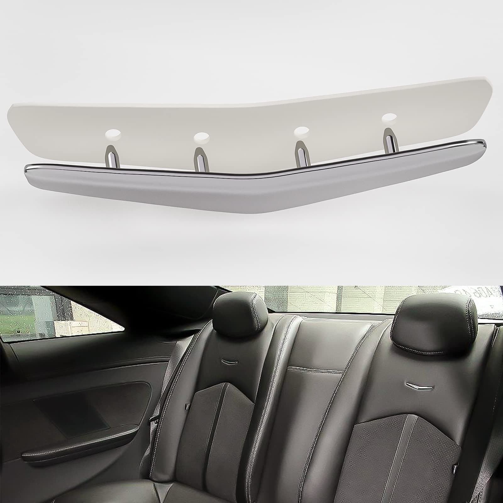 JDMON Replacement for Interior Posher Cabin Leather Seat Wave Crest Badge Cadillac ATS XTS XT5 23267944