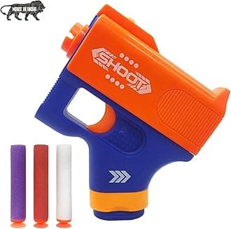 Mini Soft Blaster Manual Soft Bullet Shooting Toy with 3 Safe Foam Bullets for Kids, Safe and Long Range Shooting Gun - Multicolour