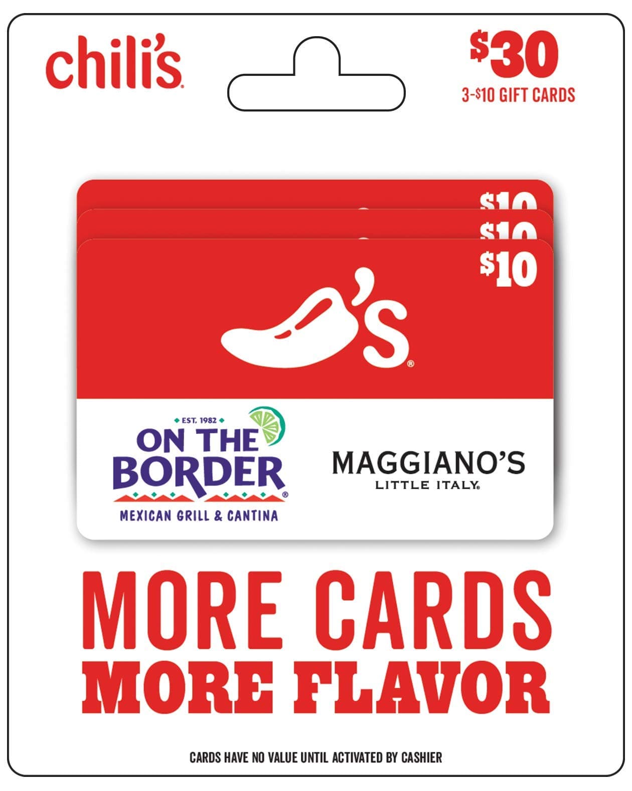 Gift Cards, Multipack of 3 - $10