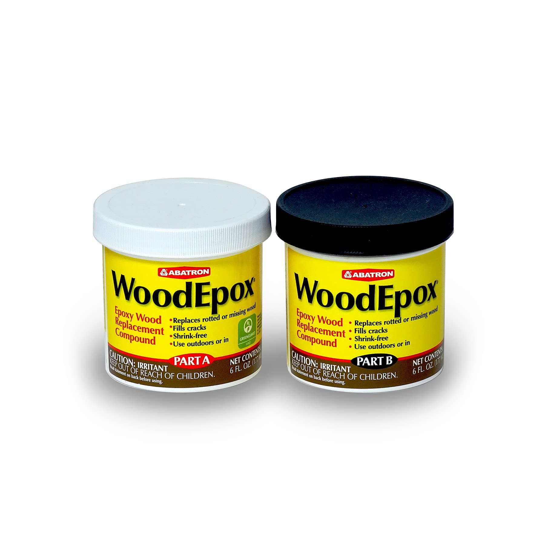 WoodEpox Epoxy Wood Replacement Compound, 12 oz Kit, Part A & B