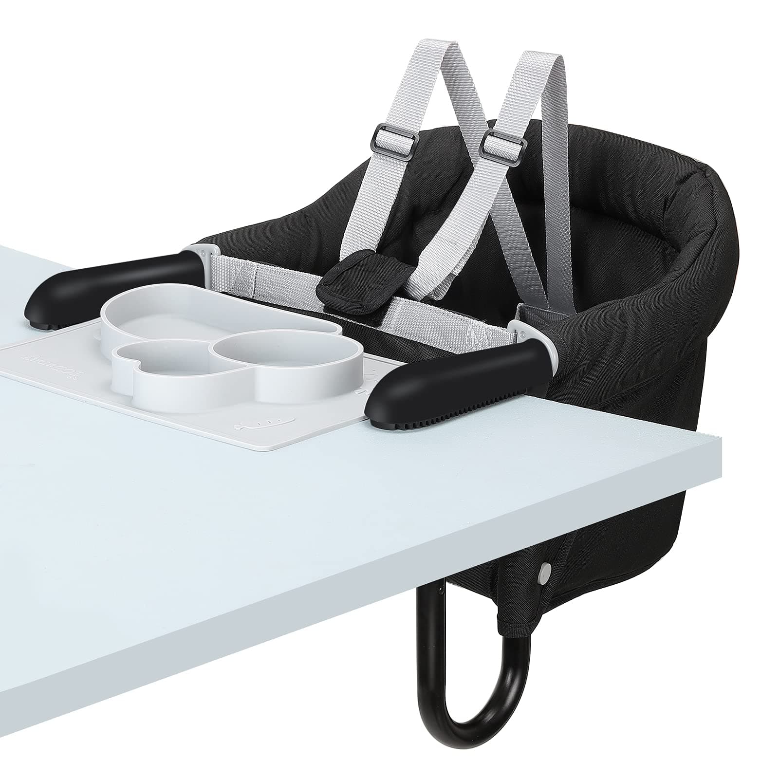 Hook-On High Chair, Fold-Flat Storage, Removable Seat Cushion, Dining Tray Plus