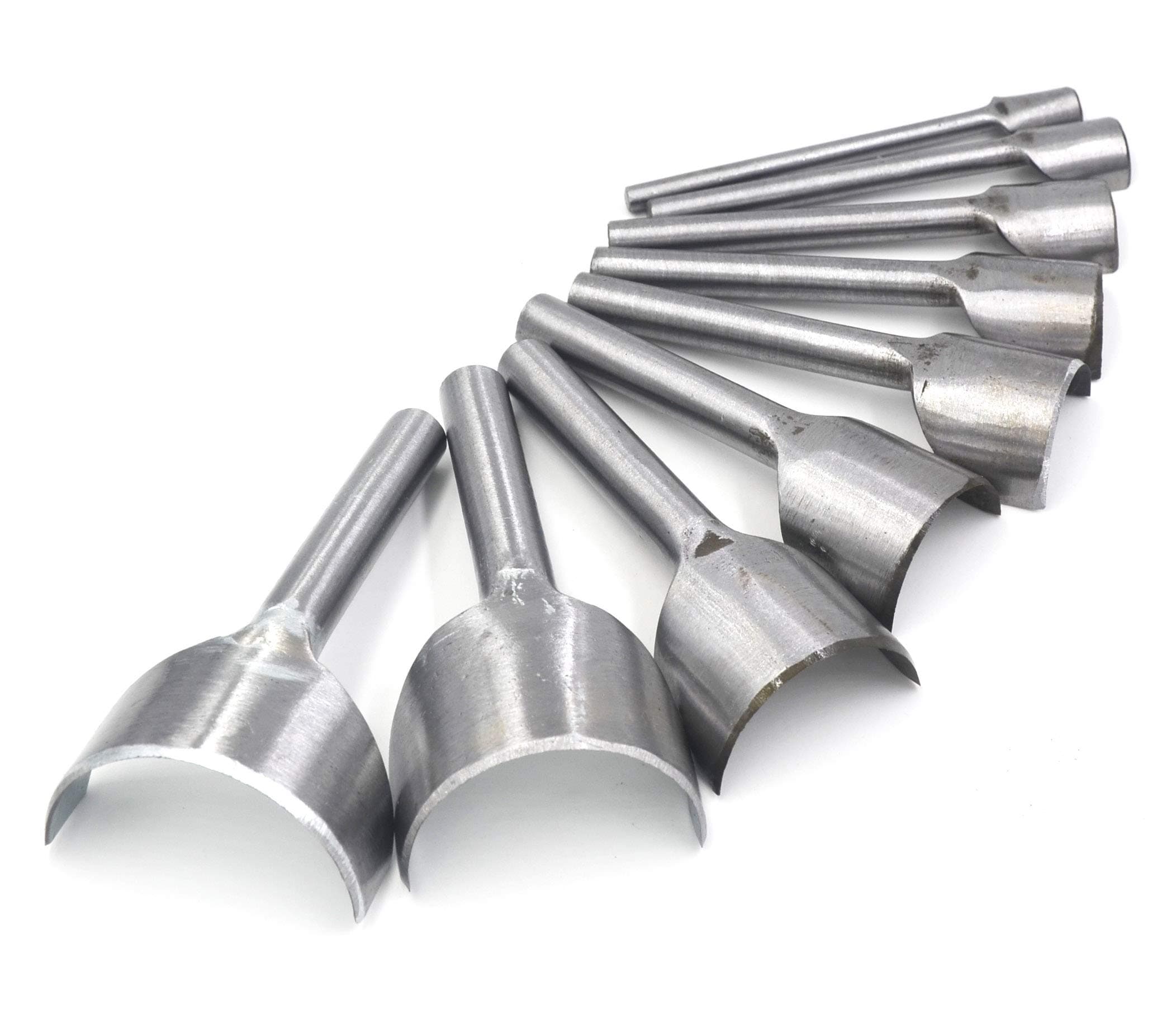 IRISFLY 9 Pcs Leather Craft Tools Half-Round Cutter Punch for Crafting Strap Belt, Wallet and Bag, 9 IRISFLY Size(5,8,10,15,20,25,30,35,40mm)