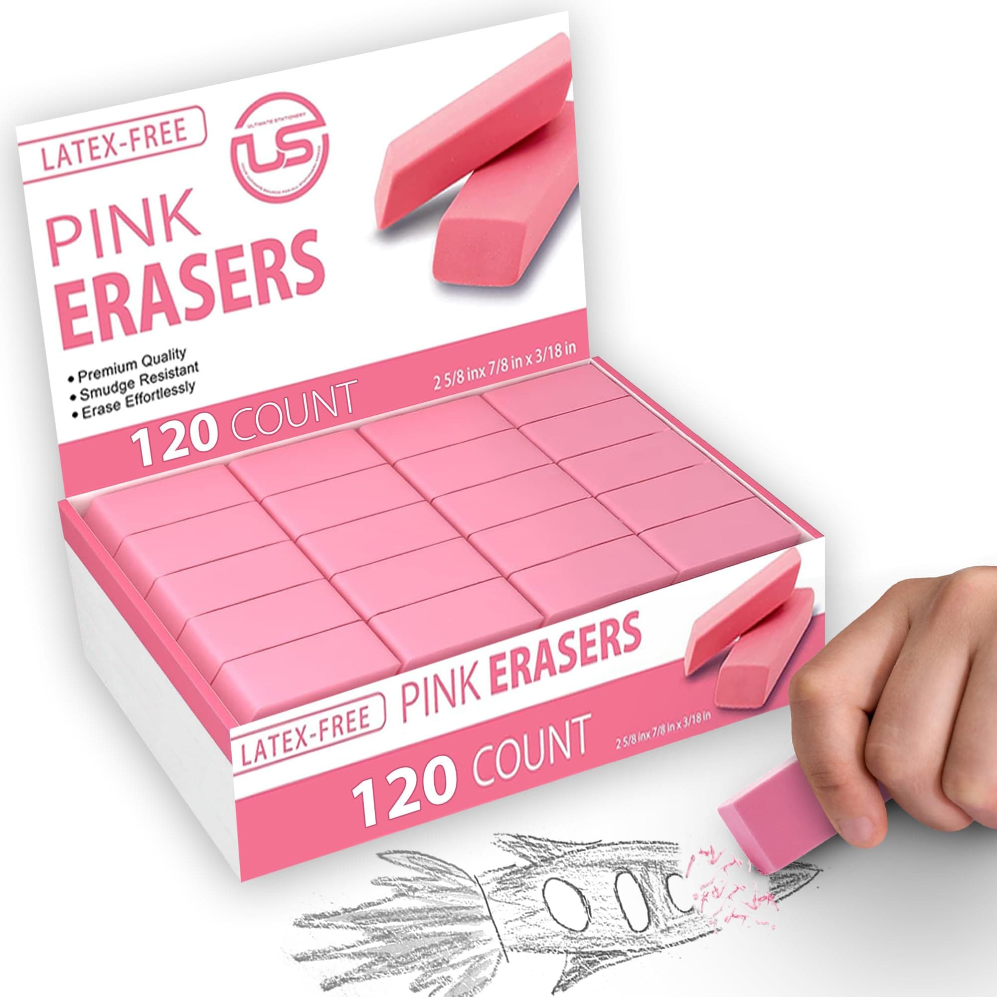 Premium Pink Erasers