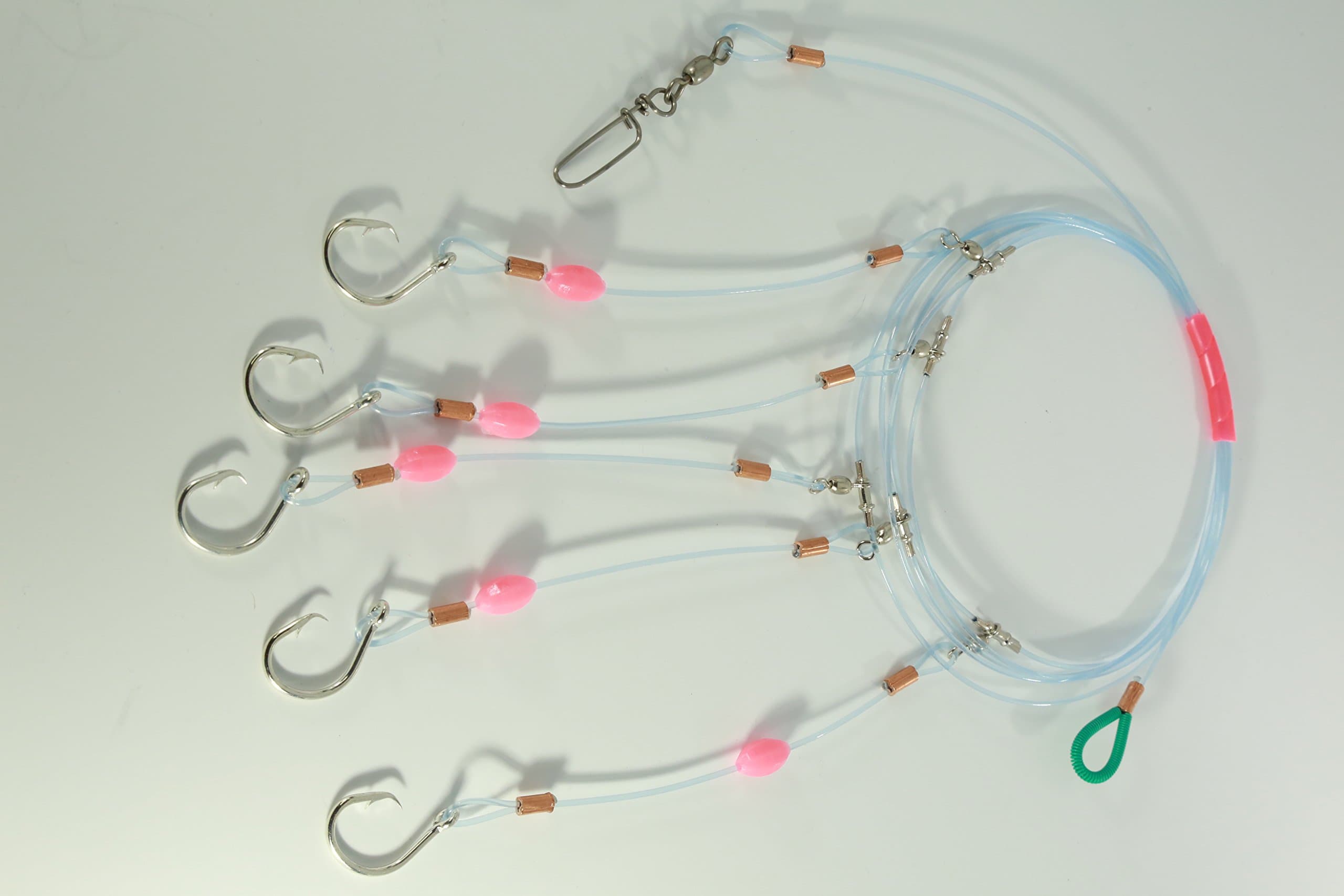 Deep Drop Rig with 10/0 High Carbon Steel Circle Hooks for Queen Snapper, Yellow Eye Snapper, Grouper, Mutton Snapper, Tilefish, Blackbelly Rosies