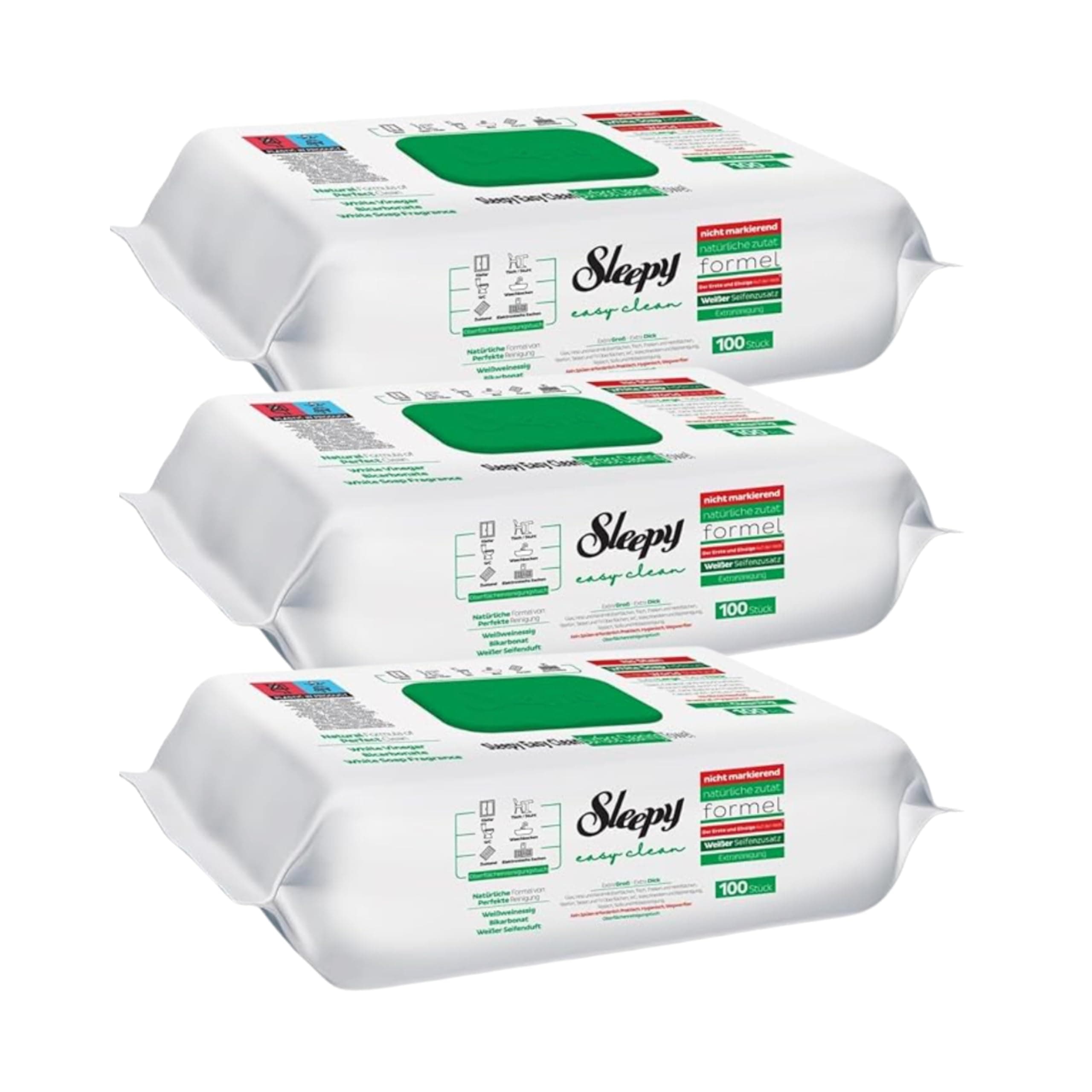 Sleepy Easy Clean White Soap Value Pack - 3 Packs, 300 Cleaning Wipes for Every Surface