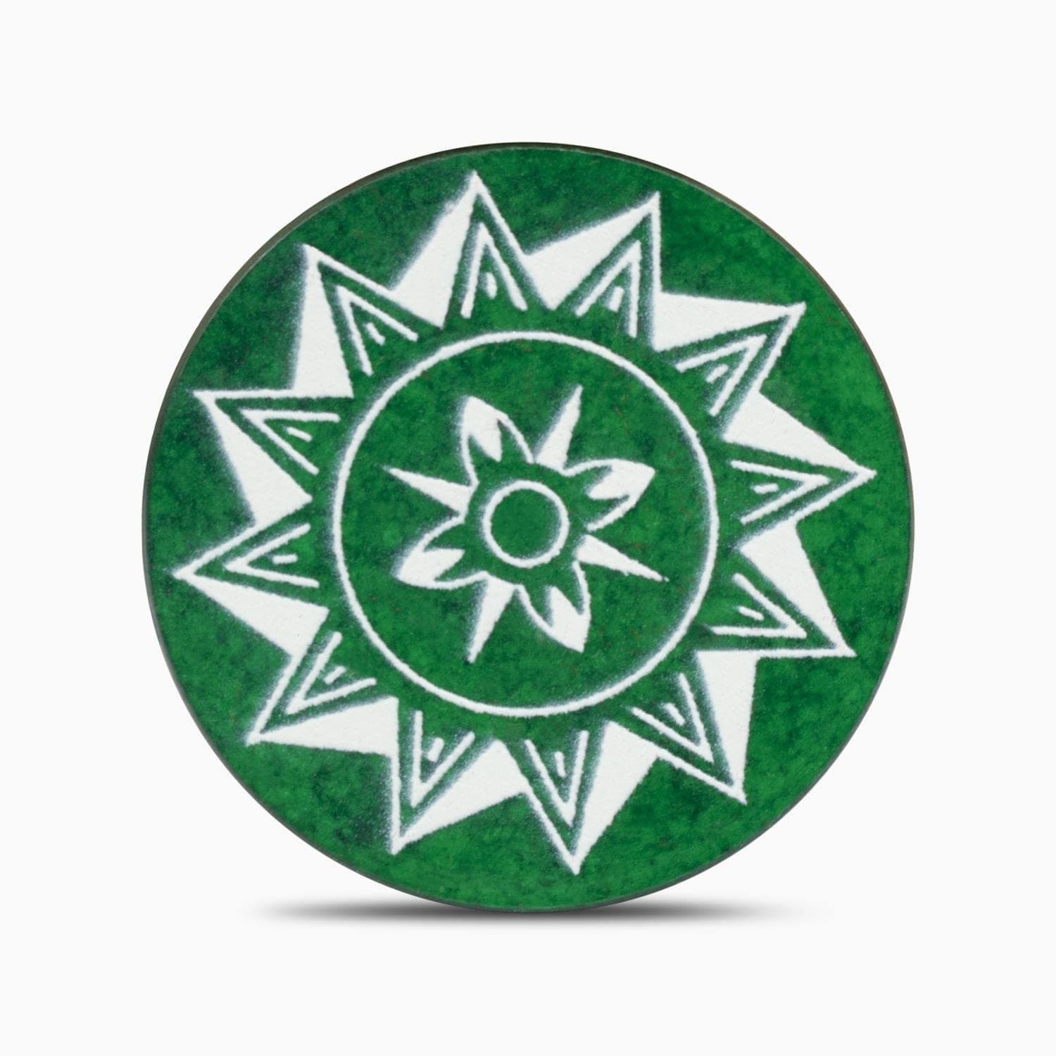 Splay Carrom Striker Tournament & Board Game Striker | Smooth Surface & Excellent Re-Bounce | Standard Size of 40mm diameter and 7mm Height, Acrylic 15 grams weight Carry Box Case - (Green Color)