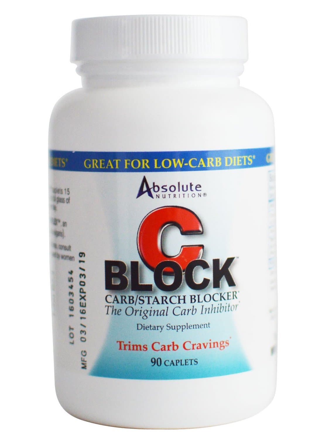 Absolute Nutrition CBlock Carb/Starch Blocker, 90 Caplets