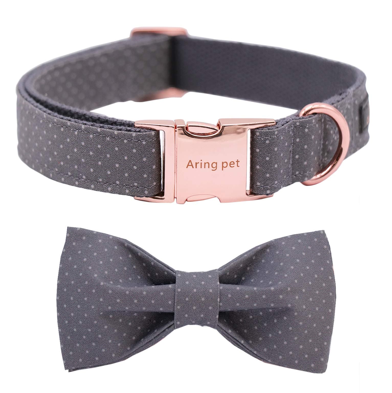 ARING PET Bowtie Dog Collar Adjustable Collars with Bow Tie for Dogs Small Medium Large