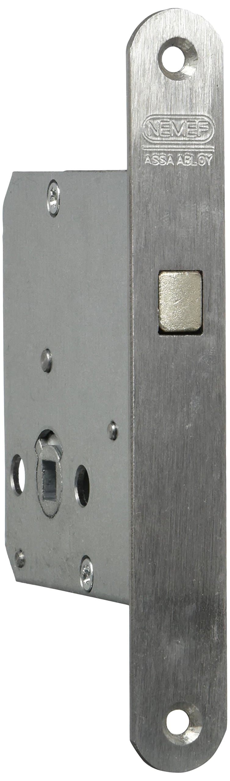 Nemef 9751620004 Sliding Door Lock Backset 55 mm with Bow Bolt with Locking Plate and Basqil
