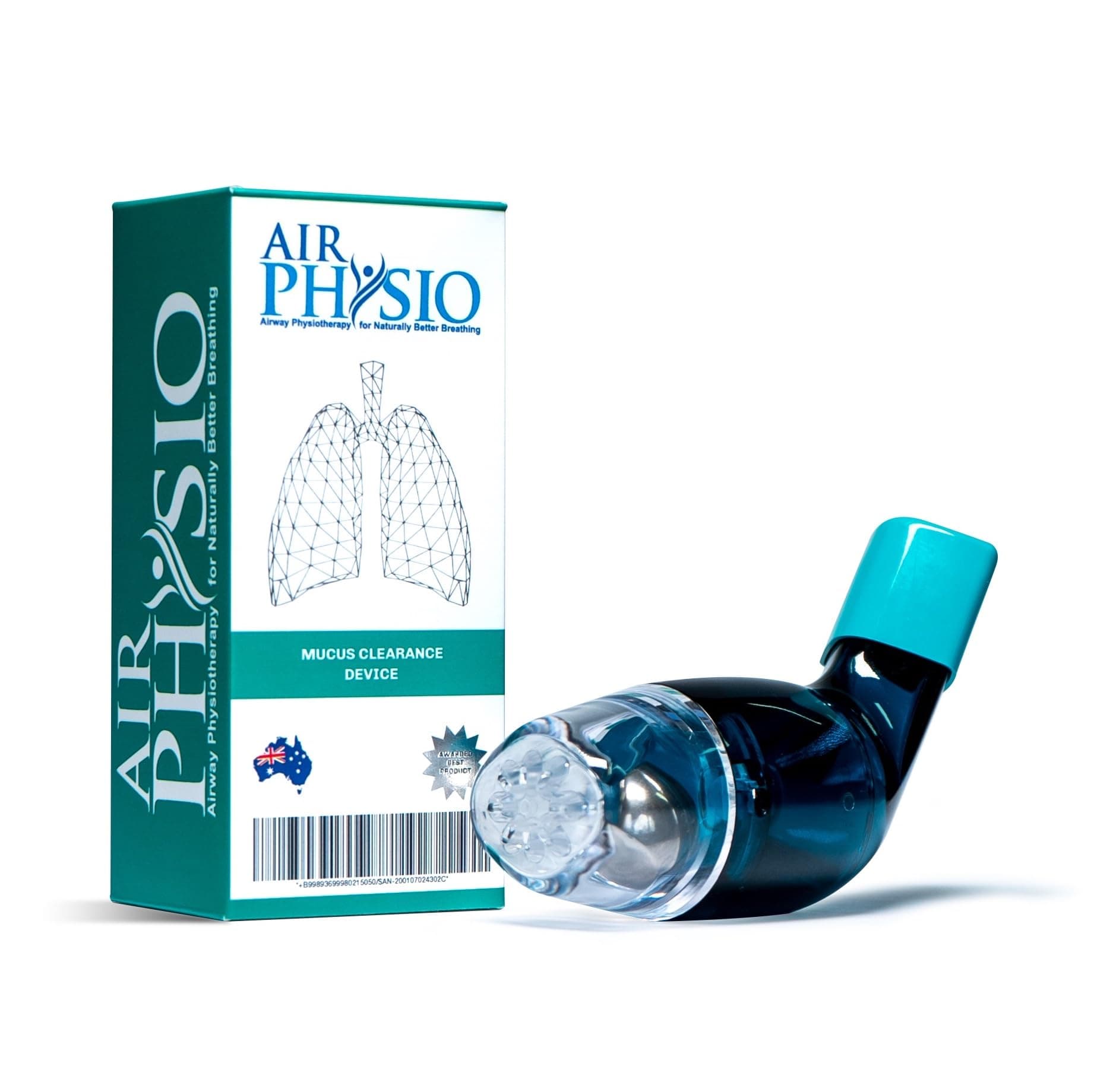 AirPhysio Natural Lung Expansion & Mucus Clearance Device with Complimentary Travel Case