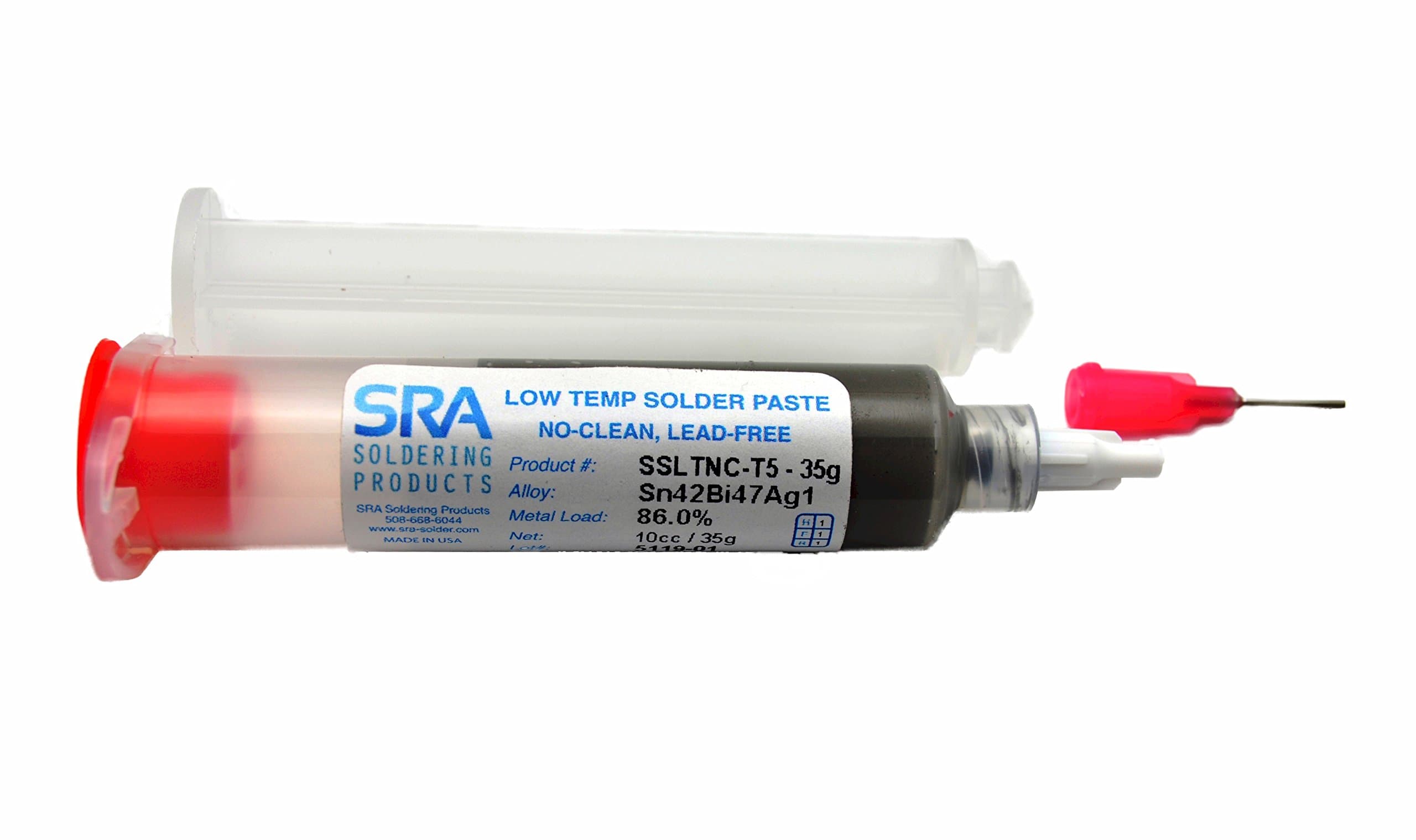 SRA Low Temperature Lead Free Solder Paste T5-35 Grams