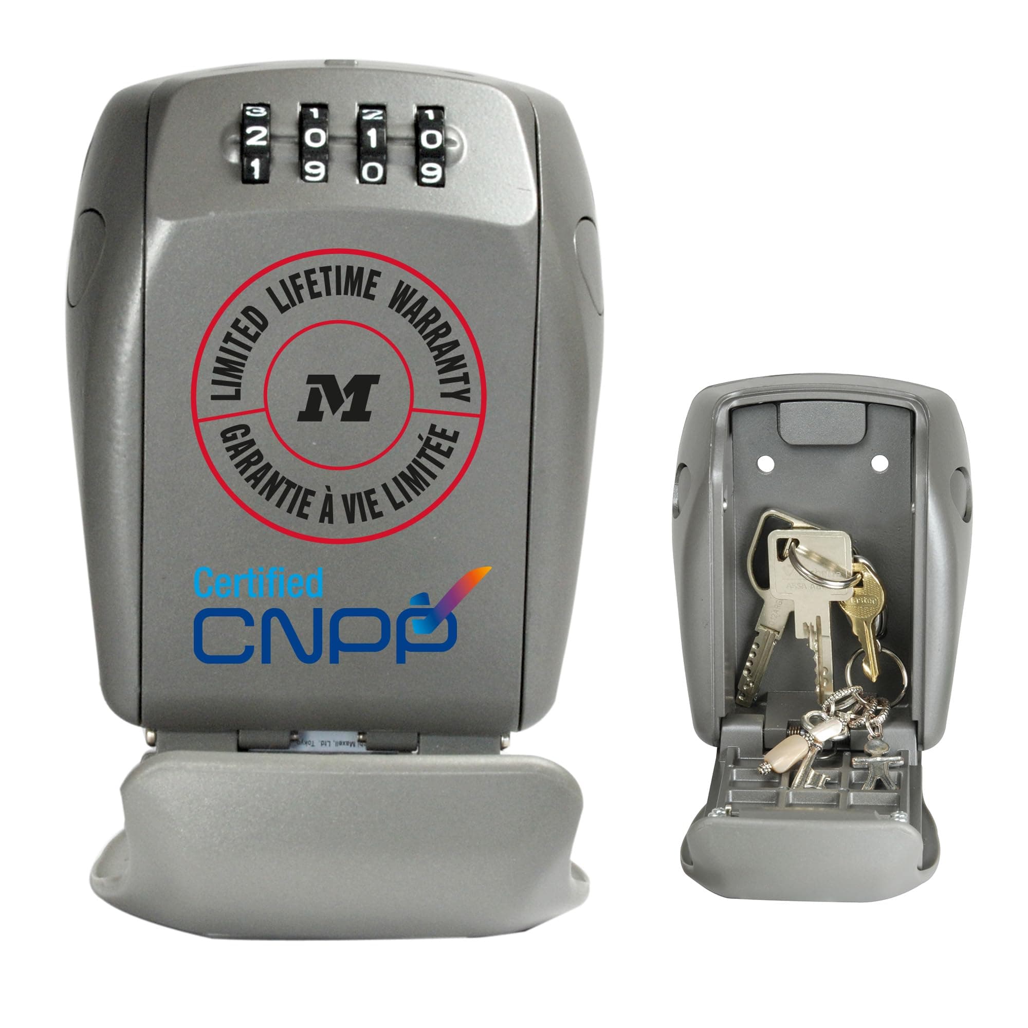 Certified Key Safe Wall Mounted, Medium 105 x 132 x 43 mm, Outdoor Key Lock Box, Mounting Kit, for Home Office Industries Vehicles