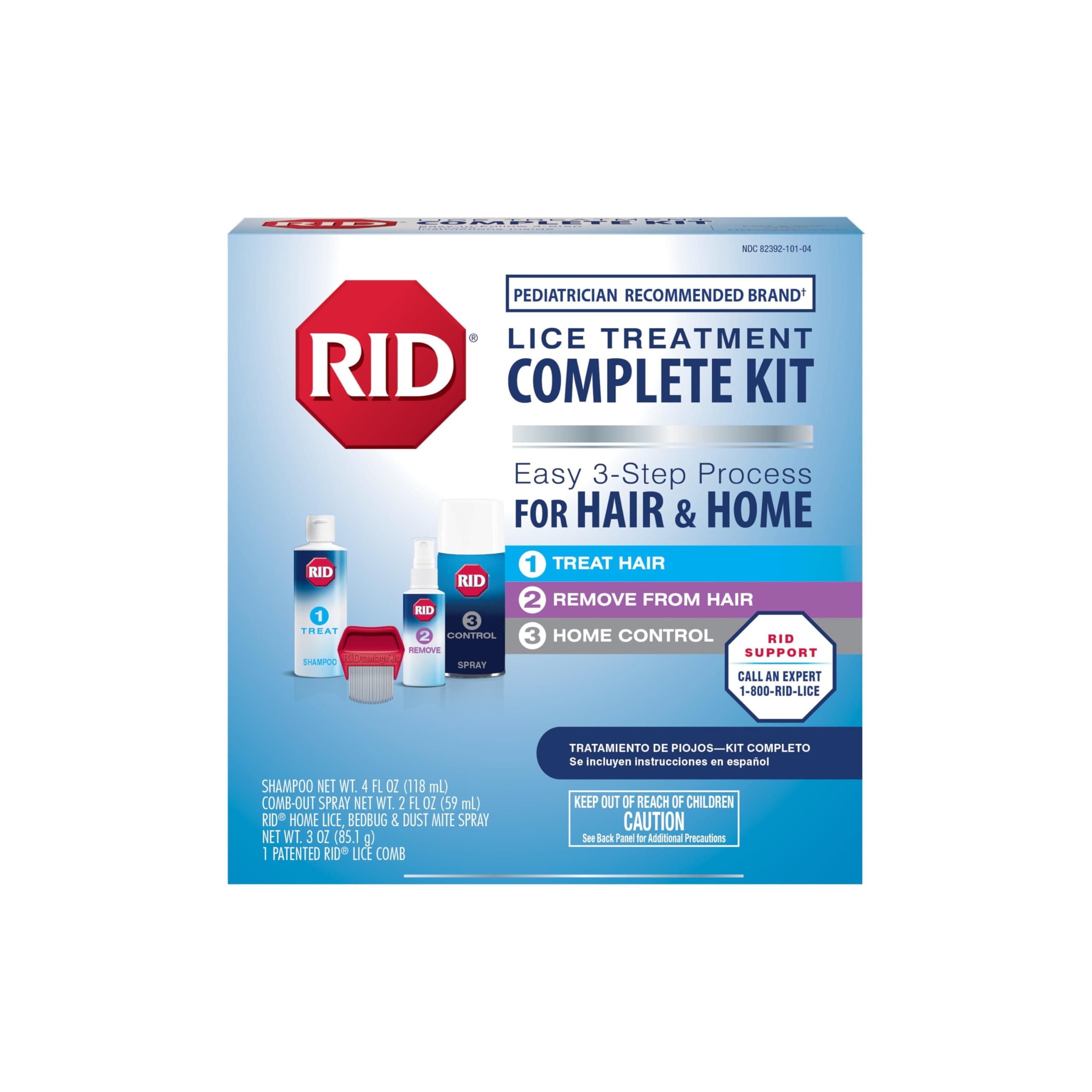 RID Lice Treatment Complete Kit, Includes 4 Fluid Ounces RI