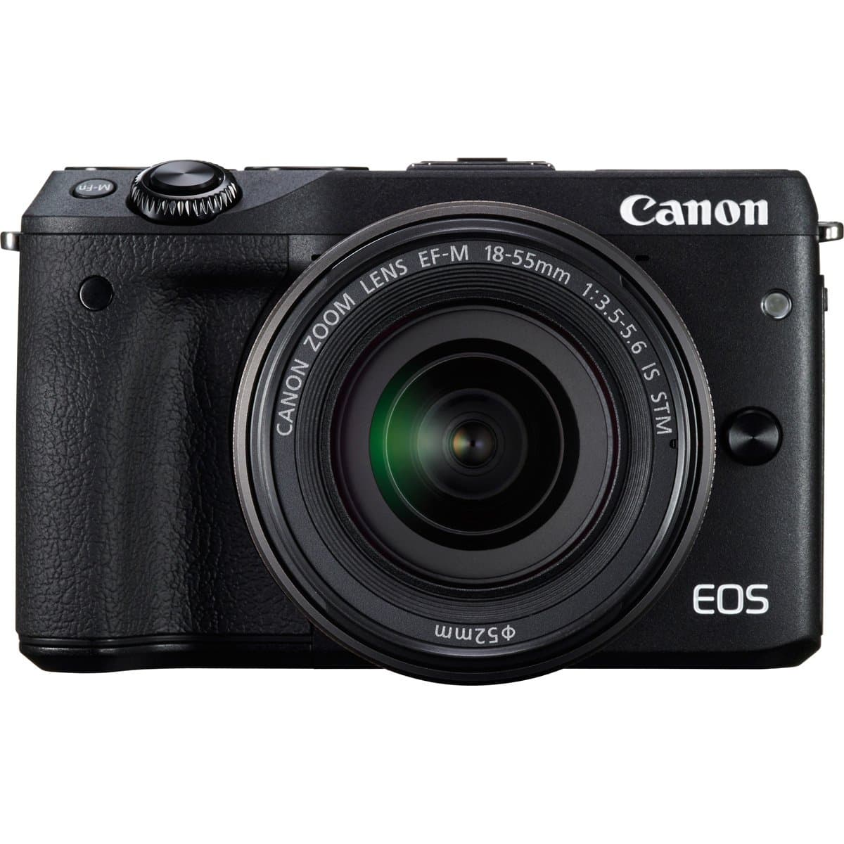 Canon EOS M3 Mirrorless Camera Kit (24.2 MP APS-C Sensor, 3.0-inch Flip-up Touch Screen, Wi-Fi & NFC, Black with EF-M 18-55mm IS STM Lens (Renewed)