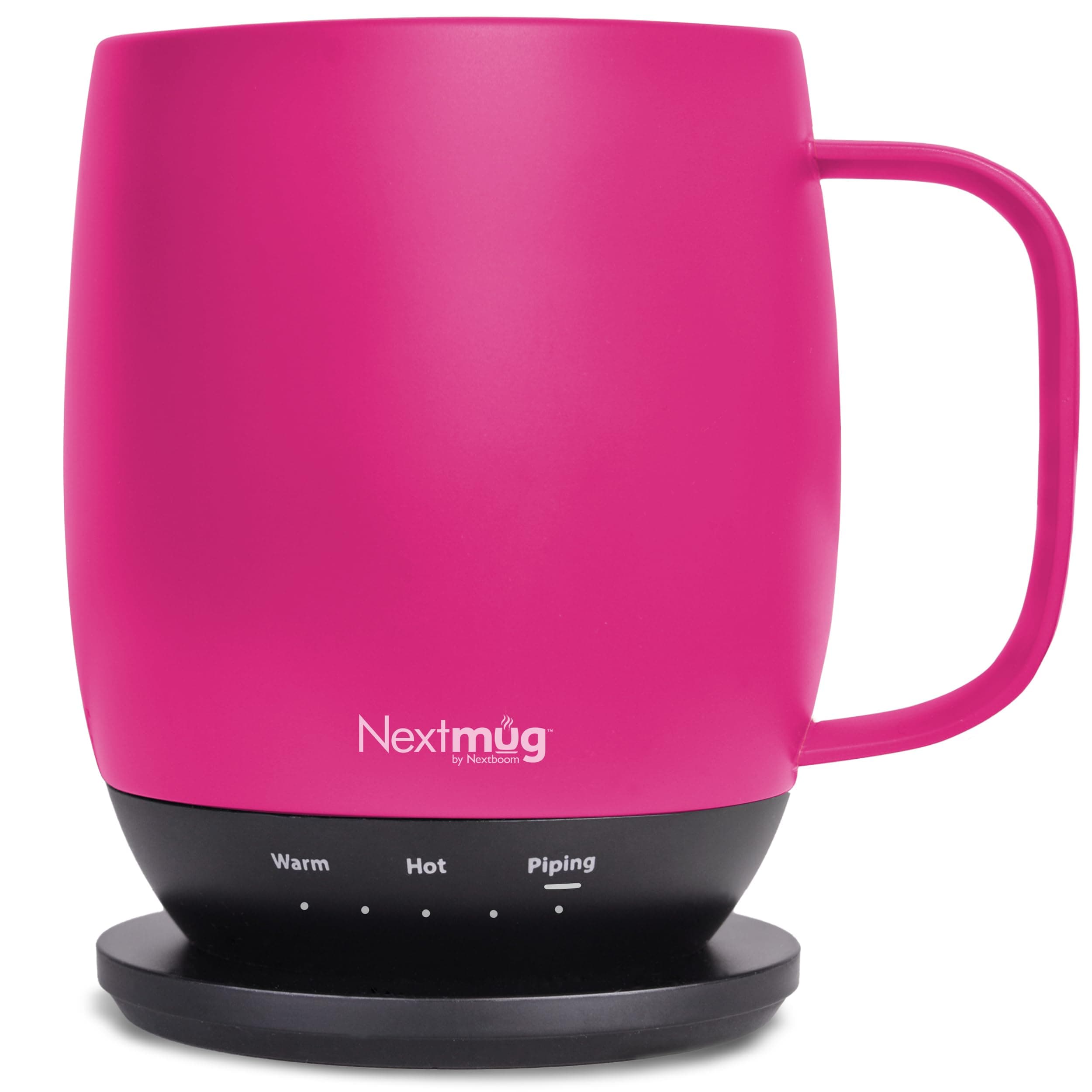 Nextmug - Temperature-Controlled, Self-Heating Coffee Mug (True Pink - 14 oz.), MMA-1122