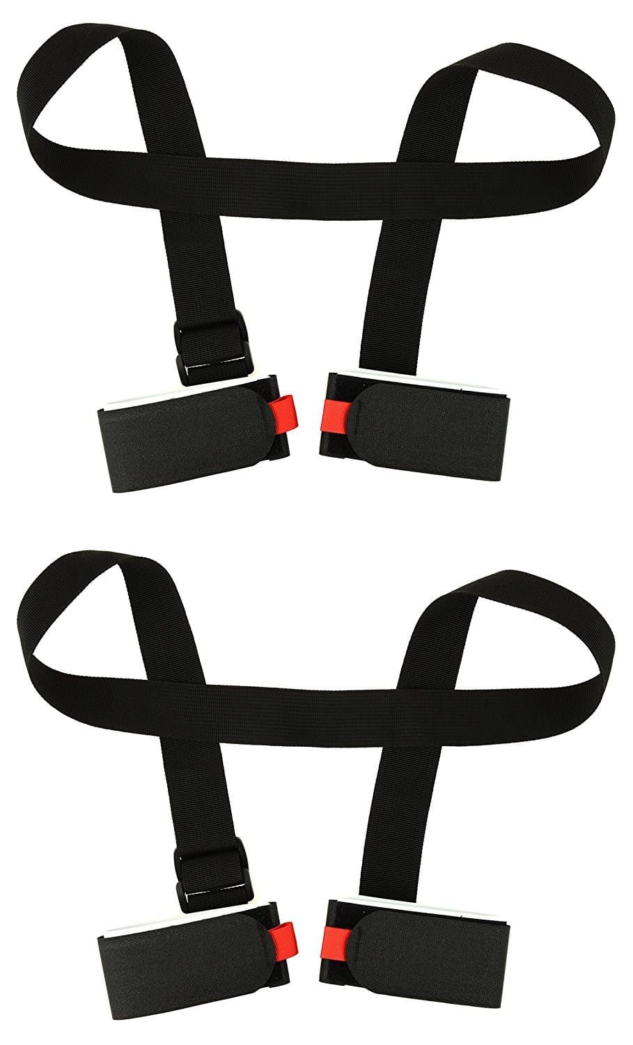 HOGAR AMO 2 Packs Ski Carrier Strap Adjustable Ski & Poles Shoulder Carrier Lash with Cushioned Tape Strap Loop essential Ski Equipment