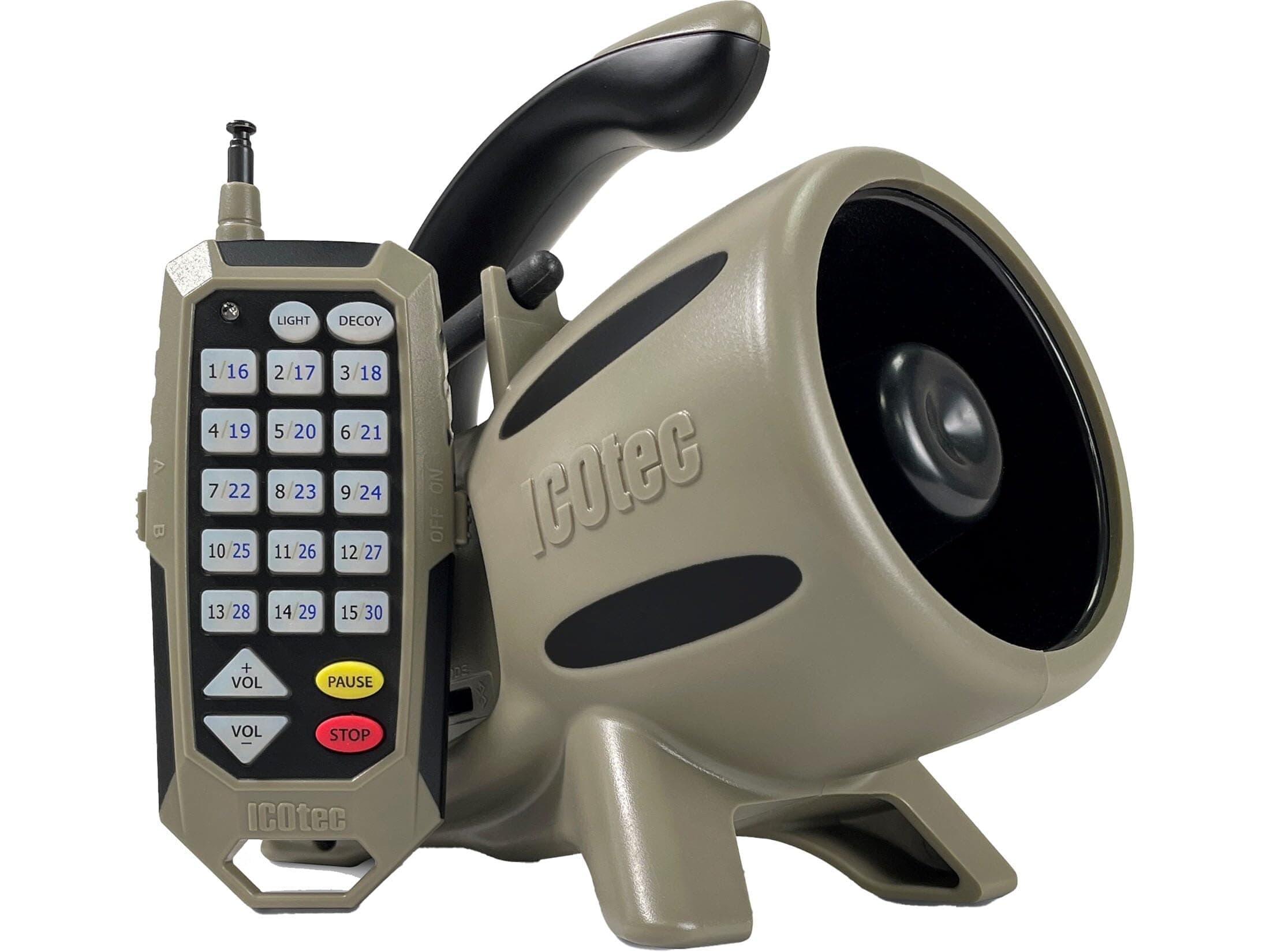 Icotec 350+ Electronic Predator Call - Includes Programmable SD Card - Coyote Hunting, Fox Hunting, Raccoon Hunting and More (ICO10351)