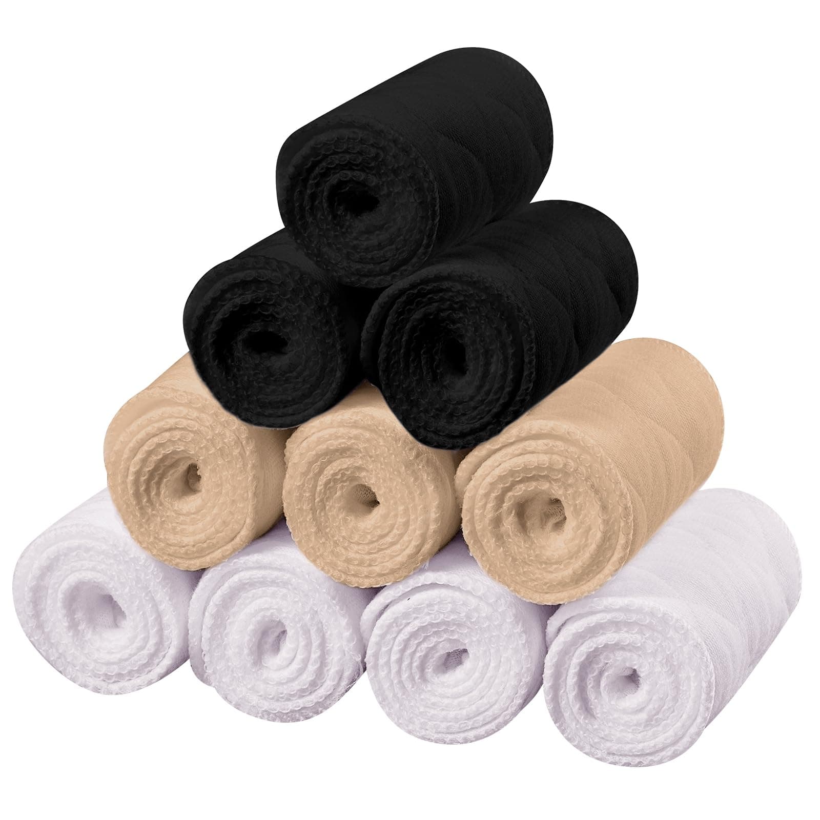 10 Pcs Cotton Bra Liners Boob Sweat Pads 3 Layer Rectangle Under Bra Pads Sweat Liners for Women Sweating Supplies