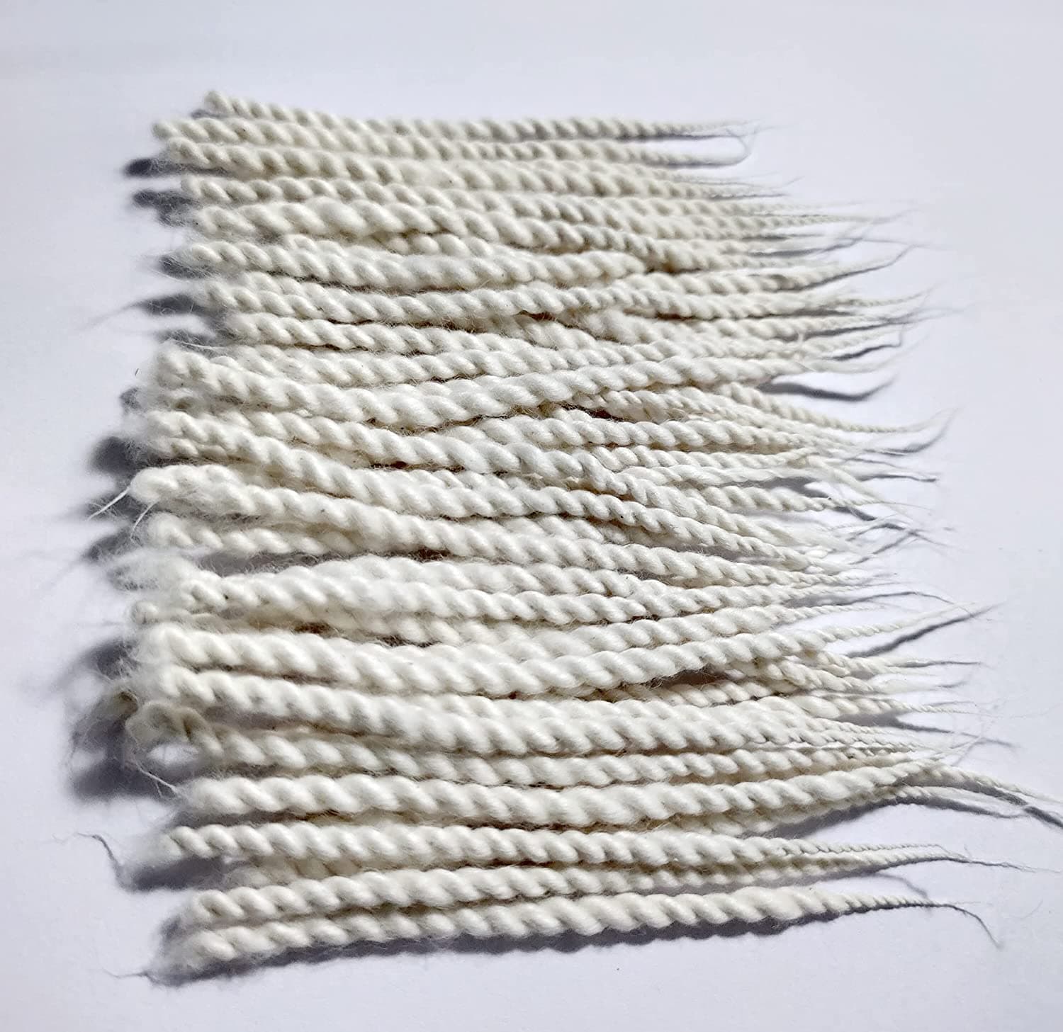Hand-Made Long Twisted Pure Cotton Wicks - Pack of 150 Approx || Arti Navratri Special Lambi Diya Jyot Batti | Jot Wick | Deepam Vattulu Pooja Articles | Puja Aarti Rui Batti