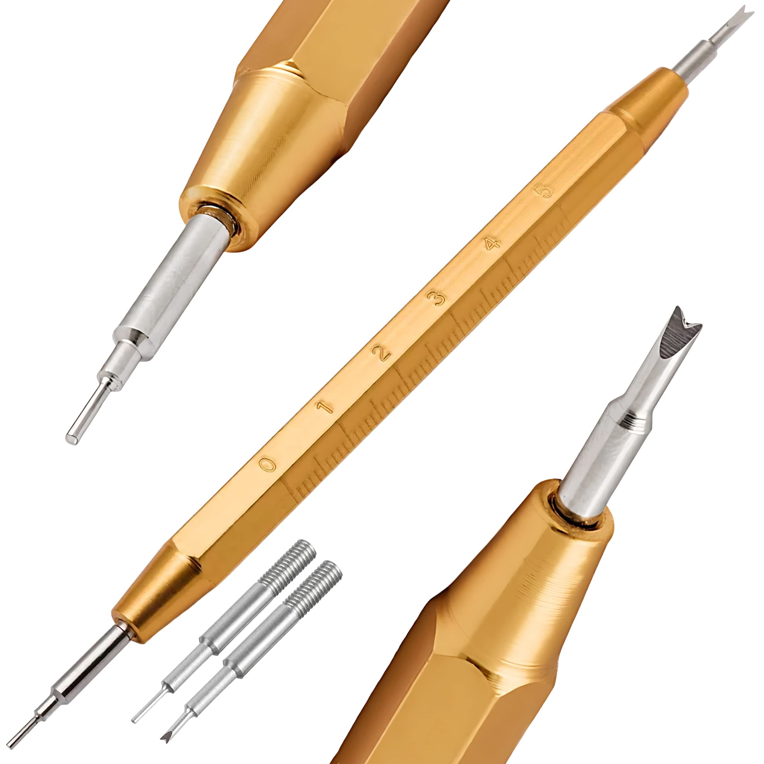 BARTON WATCH BANDS Spring Bar Tool Kit - for Watch Link Removal, Band Replacement, Pin Extraction; Stainless Steel Spring Bar Tool, Strap Tool, and Strap Removal Tool