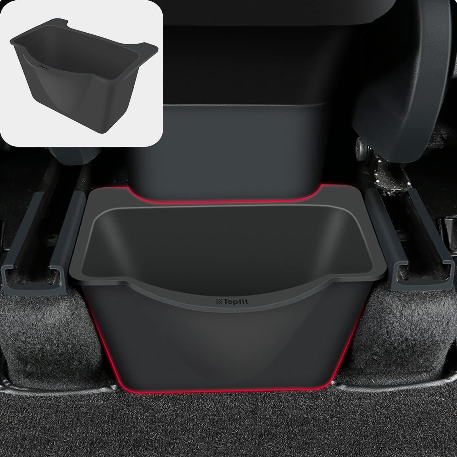 ToptreeEV For Tesla Model Y Rear Center Console Organizer 2023 2022 2021 2020 2nd Row Console Back Seat Storage Container under Rear Air Outlet Model Y Accessories