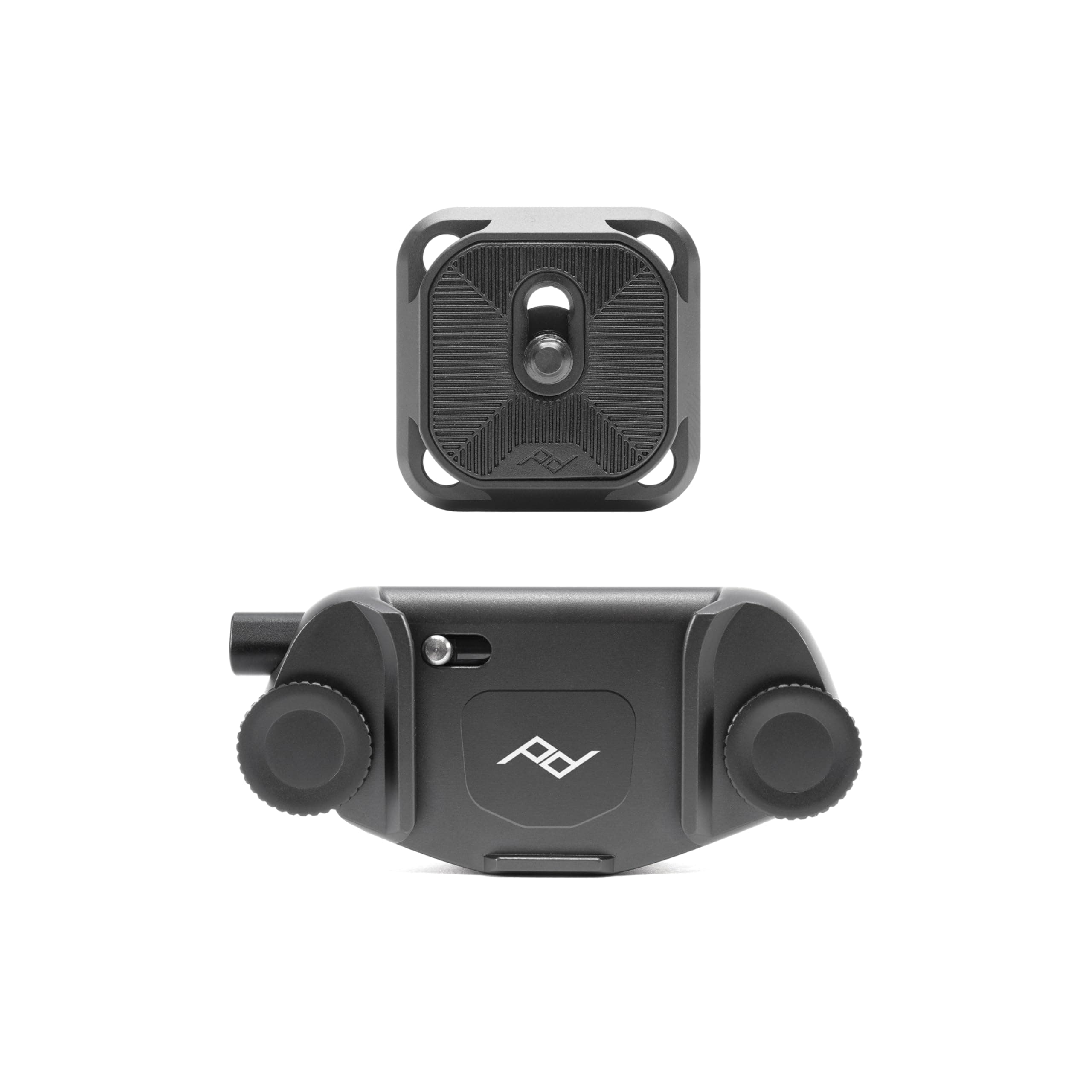 Capture Camera Clip V3, Black with Plate, Holds DSLR, Compact and Point and Shoot Bodies, Secure, Stable and Accessible, Attaches to Straps and Belts, Quick Release, 200 lb Capacity