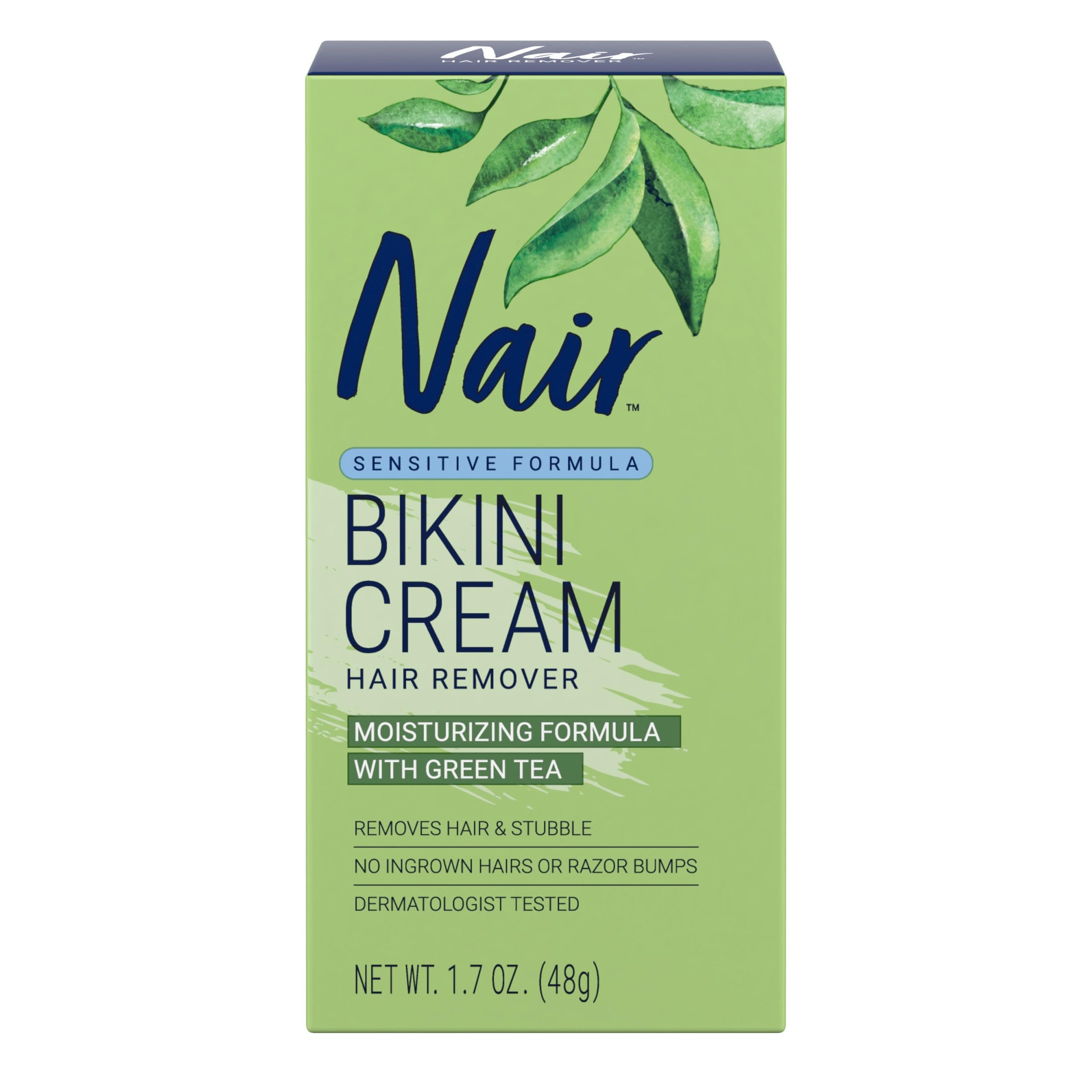 Bikini Cream with Green Tea Sensitive Formula, 1.7 Ounce
