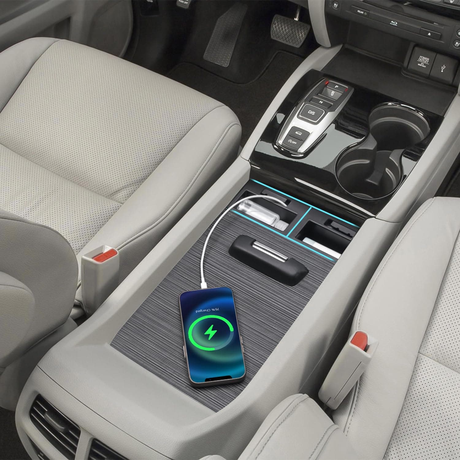 Center Console Adapter for Phone Cable Compatible with Honda Pilot 2016-2022/Ridgeline 2017-2023/Passport 2019-2023, Convenient for Mobile Phone Charging