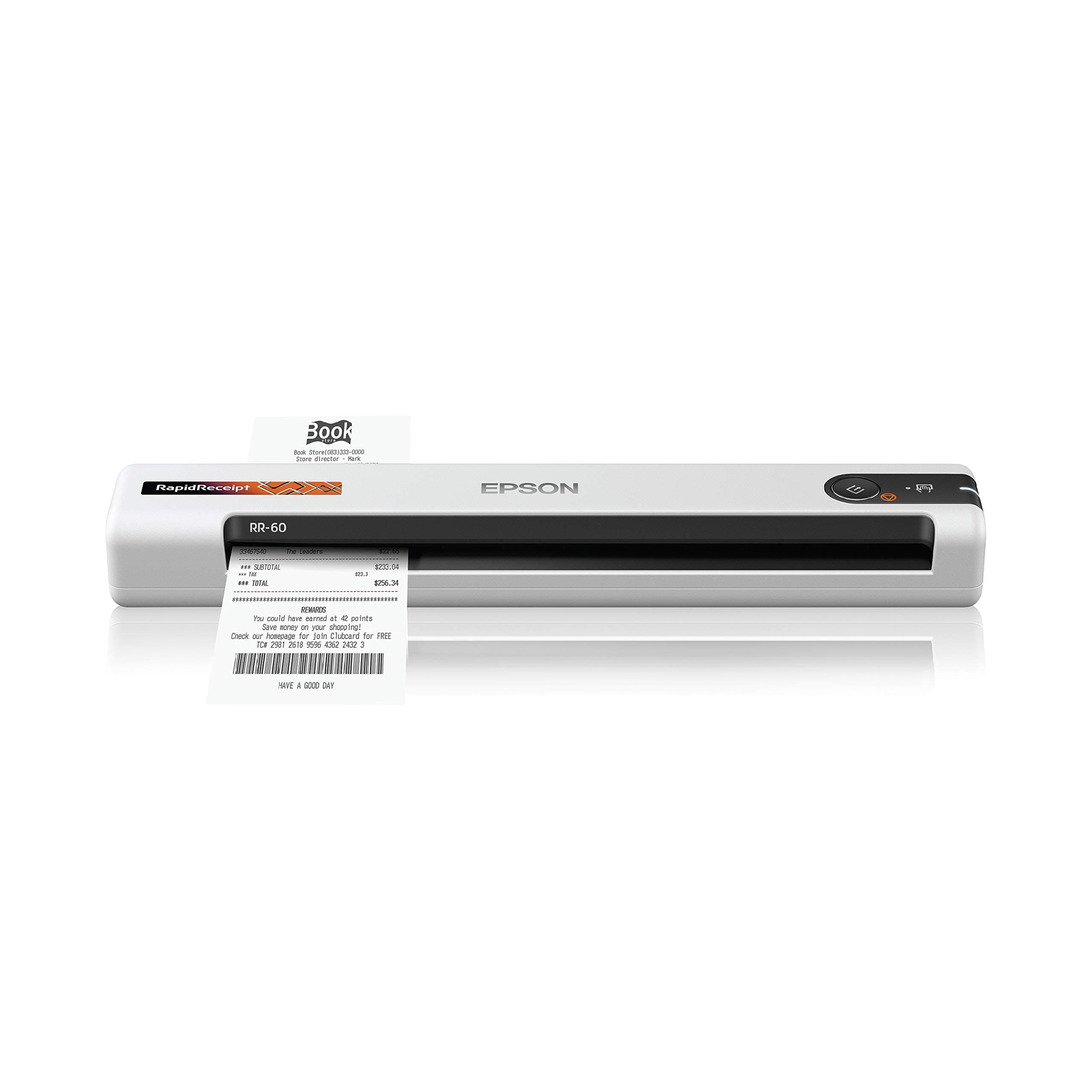 RapidReceipt RR-60 Mobile Tax Receipt and Color Document Scanner with Complimentary Data Management Software for PC & Mac