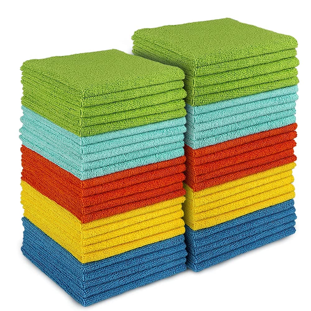 AIDEA Microfiber Cleaning Cloths-50PK, 12"x 12"