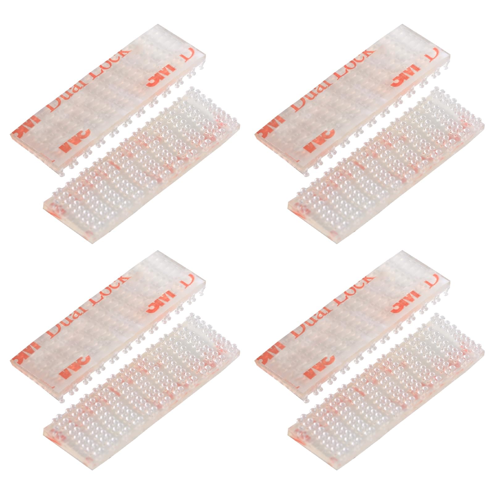 JUMINIZ - 8 Piece Set (2 Sets) EZ Pass/IPass/IZoom Great Tag Fastlane Resealable Peel and Stick Fastening Kit Interlocking Adhesive Strips