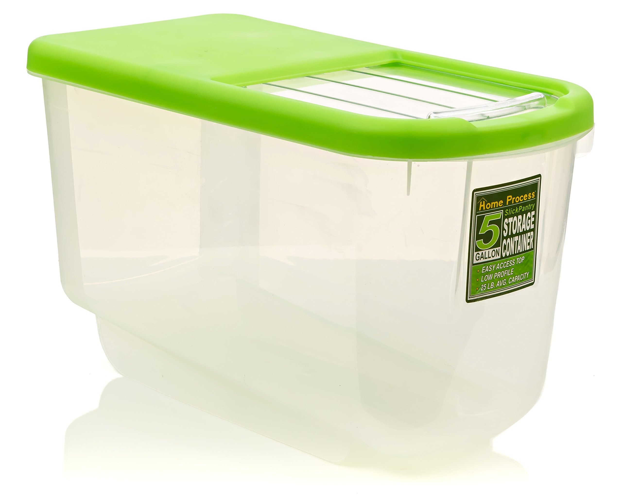 Food Storage Container: Low Profile for Cupboard and Pantry, Easy Access Sliding Lid, 5 Gallon, Bulk, Dry Goods