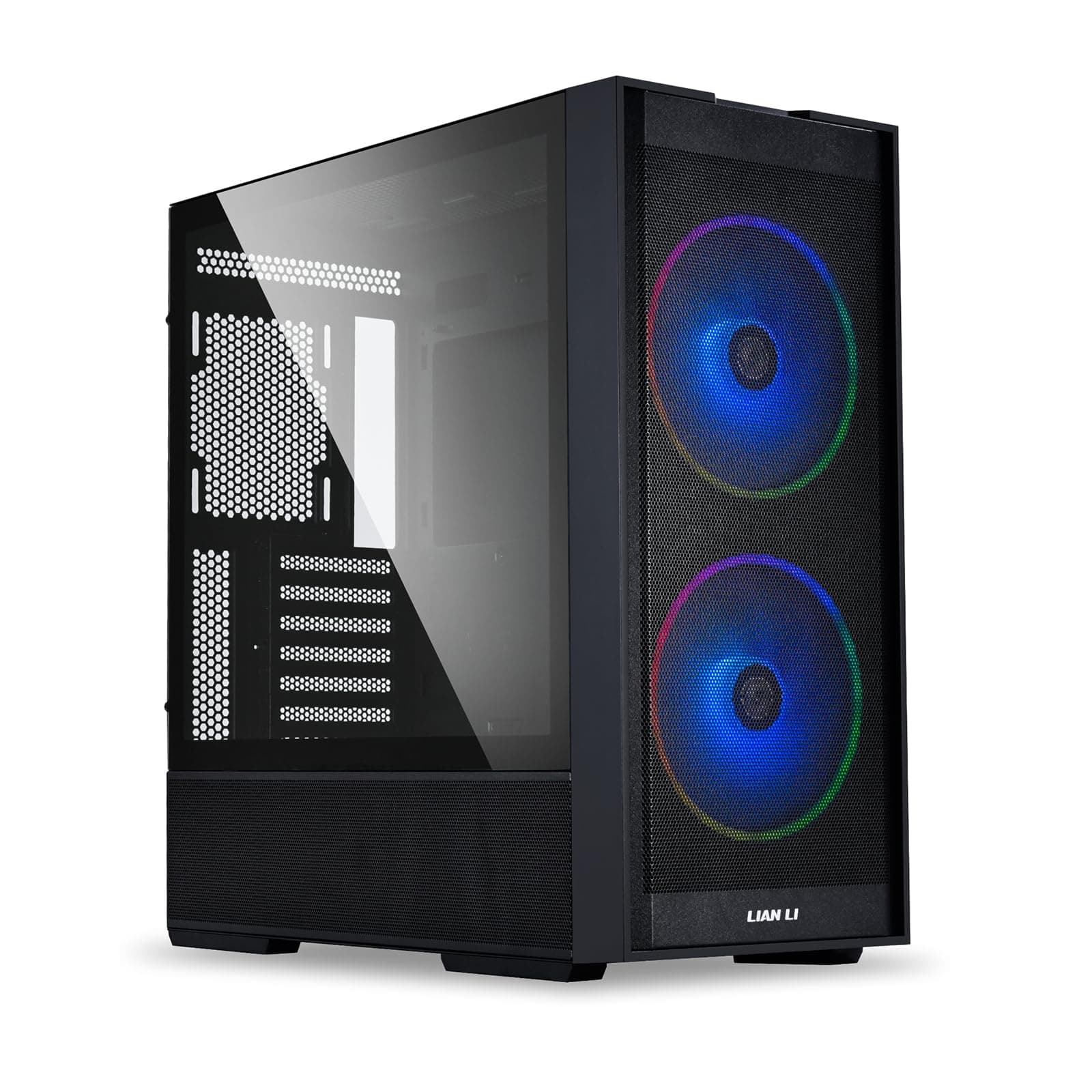 LIAN LI LANCOOL 206 ATX PC Case, RGB Gaming Computer Case, Airflow Optimized Mesh Panels Mid-Tower Chassis w/ 2x160mm ARGB PWM Fans Pre-Installed, USB Type-C Port, Tempered Glass Side Panel (Black)