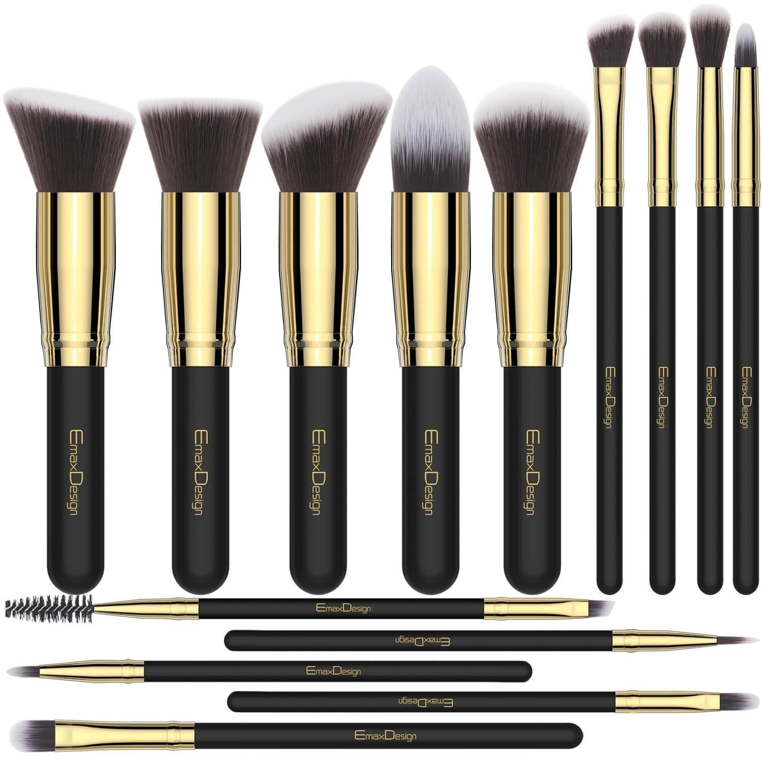 EmaxDesign Cosmetic Brushes 14 Pcs