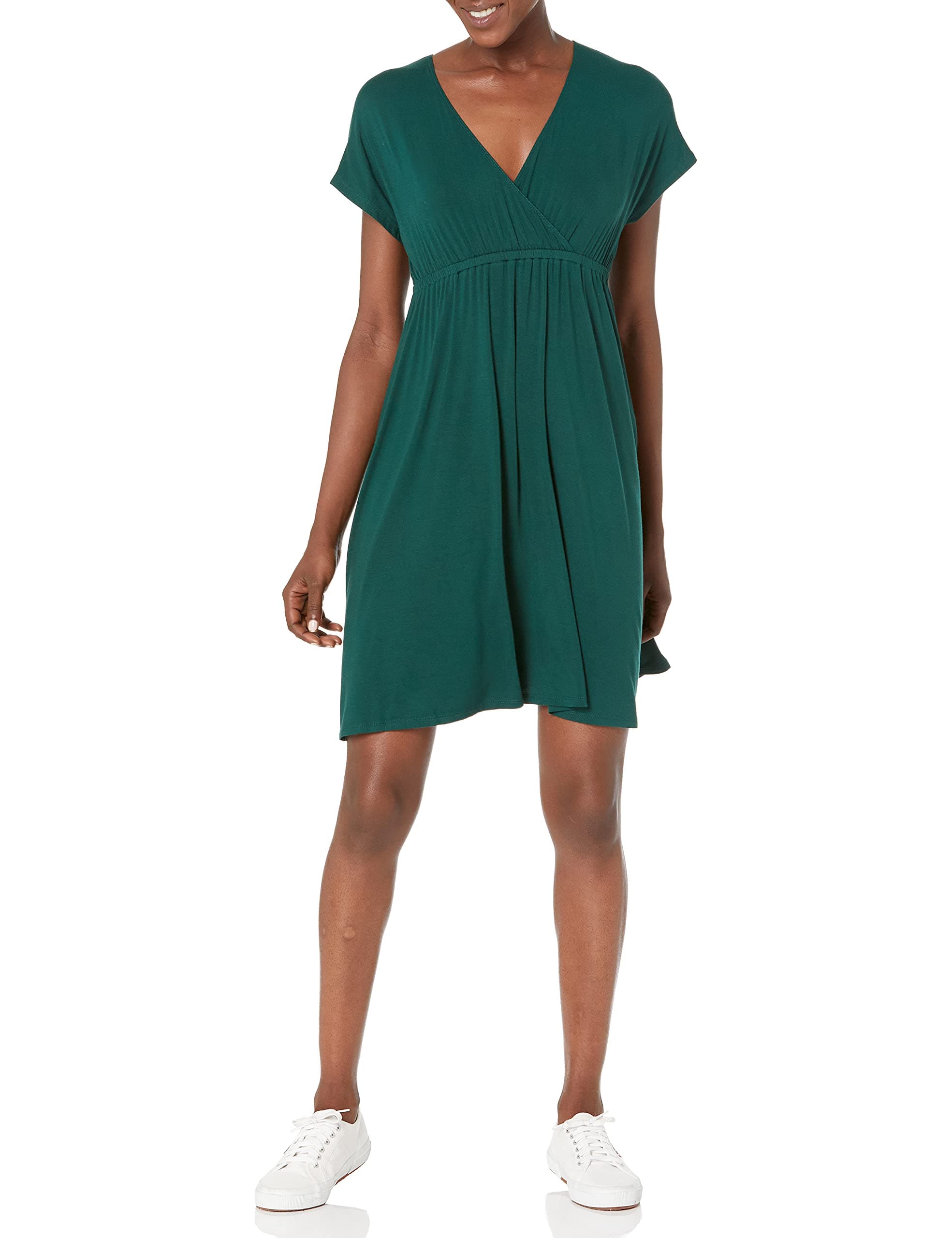 Amazon Essentials Women's Surplice Dress (Available in Plus Size)