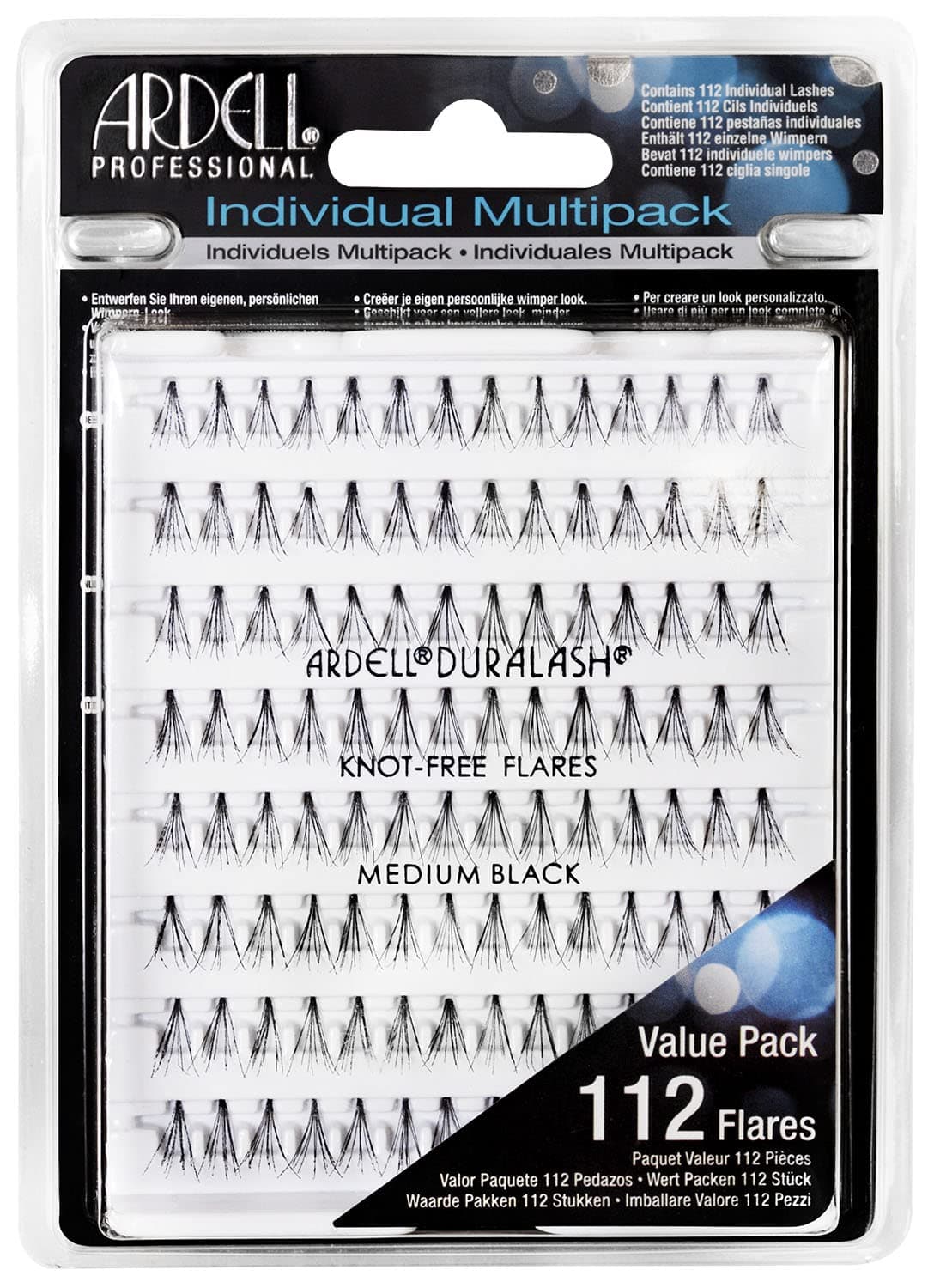 False Eyelashes Multipack Knot-Free Individuals Medium Black, 1-Pack