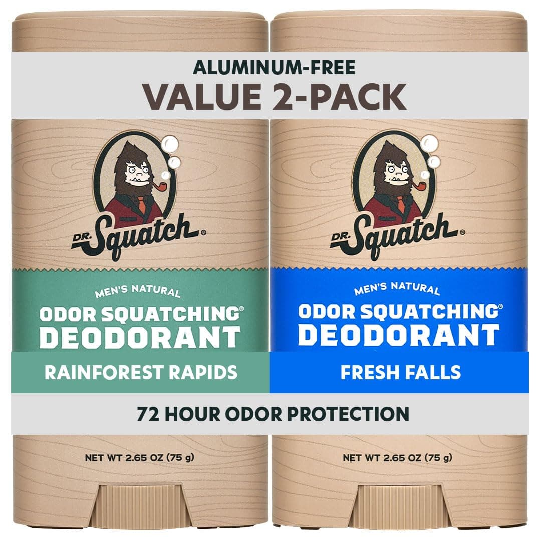 Rainforest Rapids + Fresh Falls Aluminium Deodorant (2.65 oz, Pack of 2)