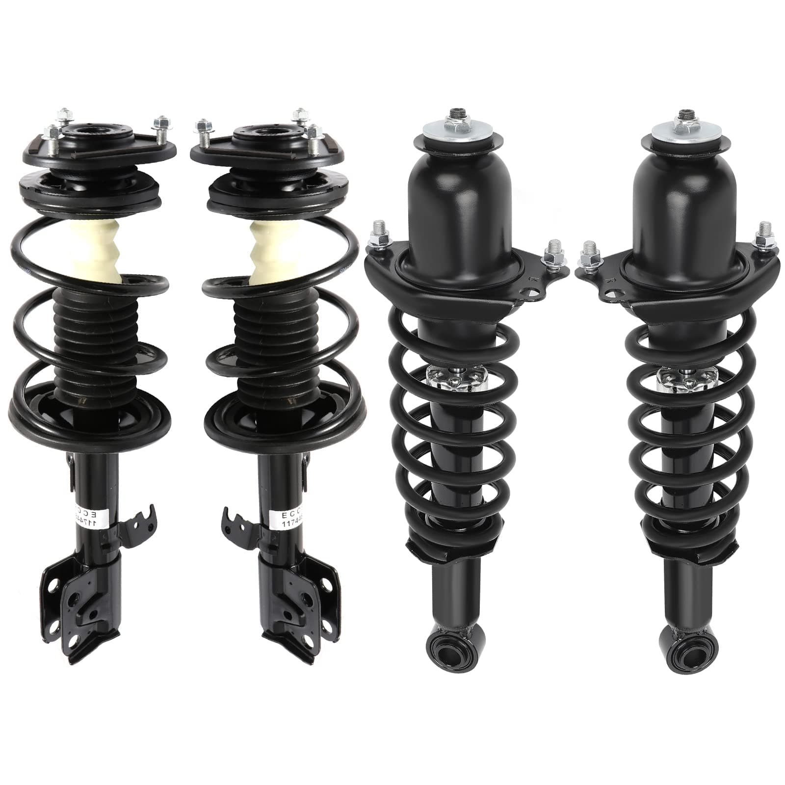 Front and Rear Shock Absorber Assy Fits for 2011-2013 for Toyota Corolla XLE Sedan 4-Door, 472598/482598 Complete Struts with Coil Springs and Gas Shocks Absorbers (Set of 4)