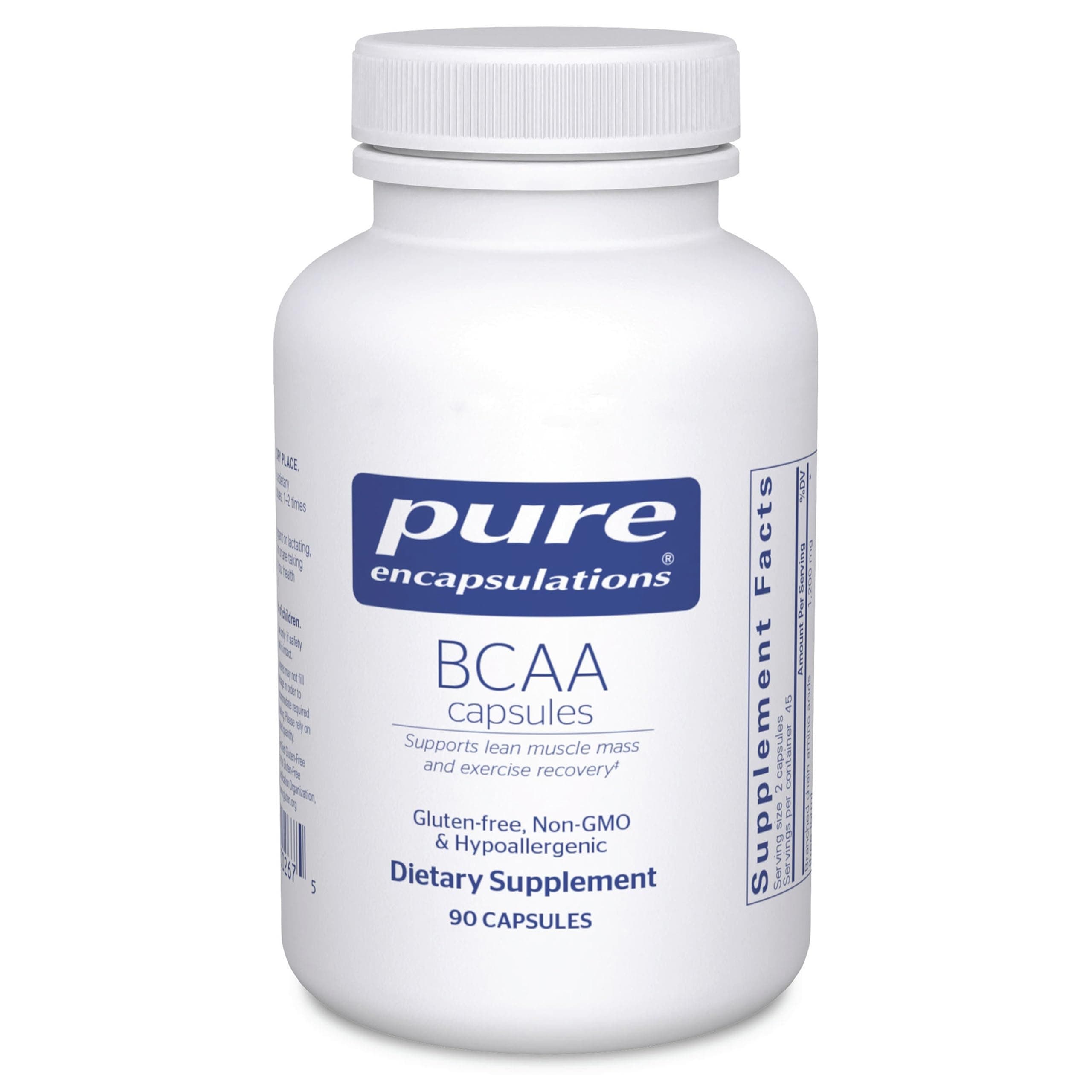 Pure Encapsulations BCAA Capsules | Hypoallergenic Supplement to Support Muscle Function During Exercise* | 90 Capsules