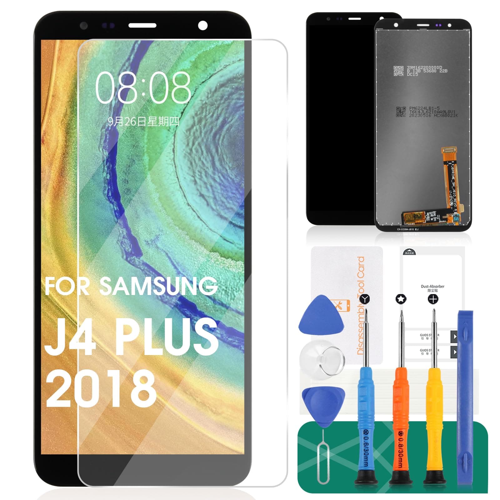 SRJTEK TFT For Samsung Galaxy J4+ Screen replacement for Samsung J4 Plus 2018 LCD Display Repair for Galaxy J6+ LCD Touch Screen Digitizer Assembly Replacement