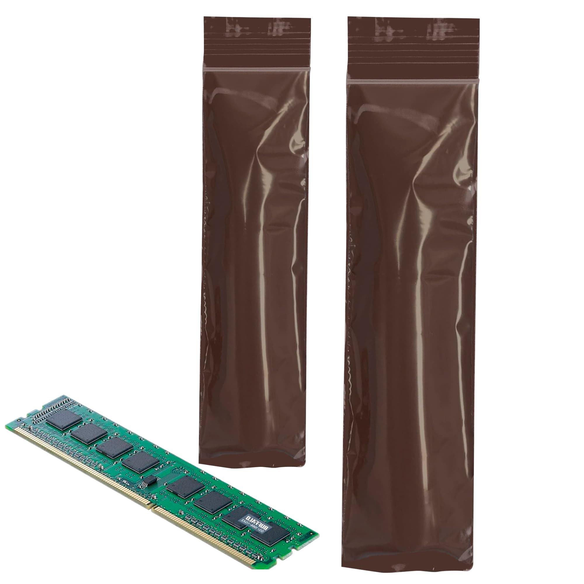 UV Protective Amber Zip Bags for Packaging, 2.5 x 9 Inches. Pack of 100 Plastic Zip Baggies. 3 Mil Polyethylene Reclosable Zipper Bag. Reclosable Plastic Bags with Zipper Closure