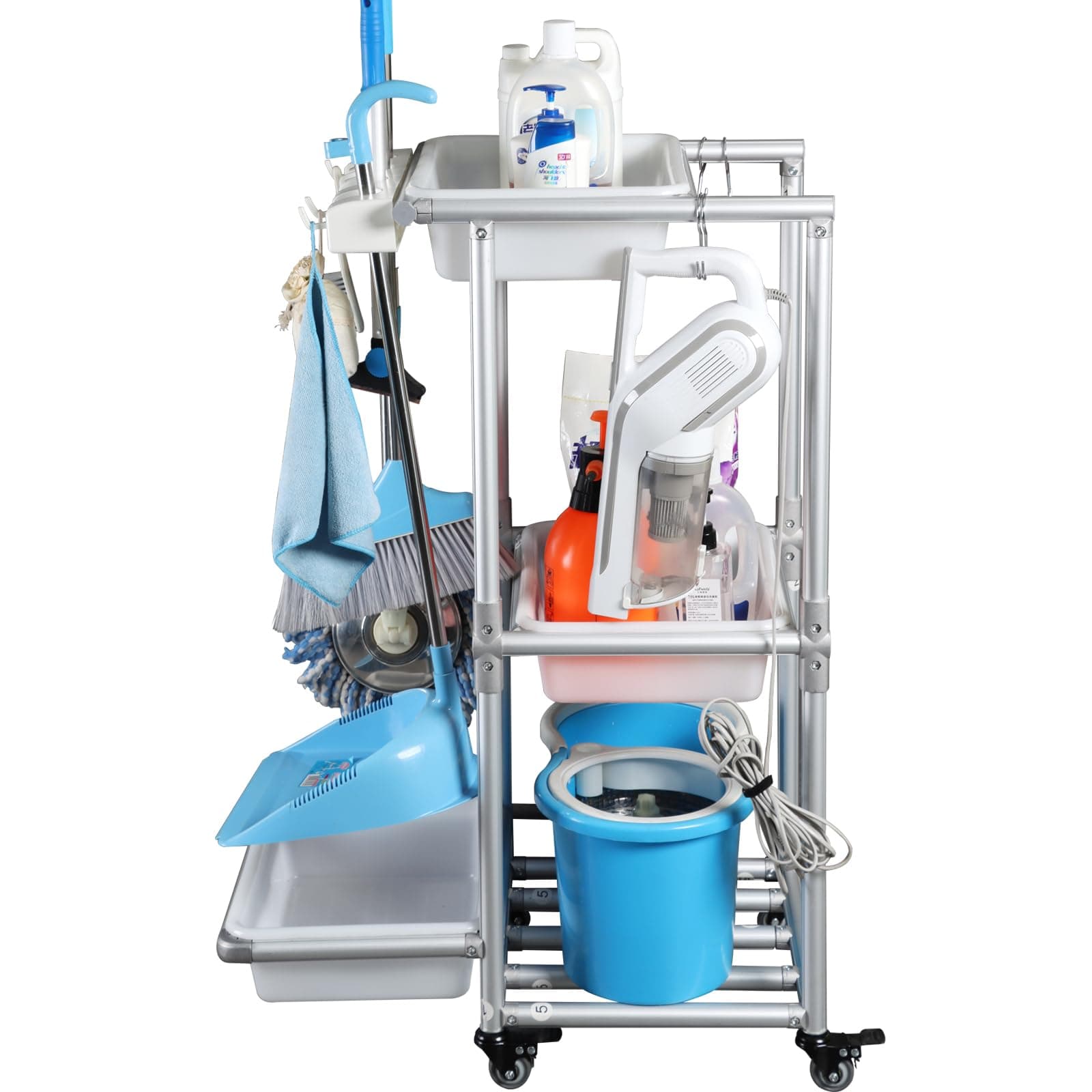 A Nice Little Cleaning Cart - Rolling Cleaning Cart for Efficient Organization of Cleaning Supplies